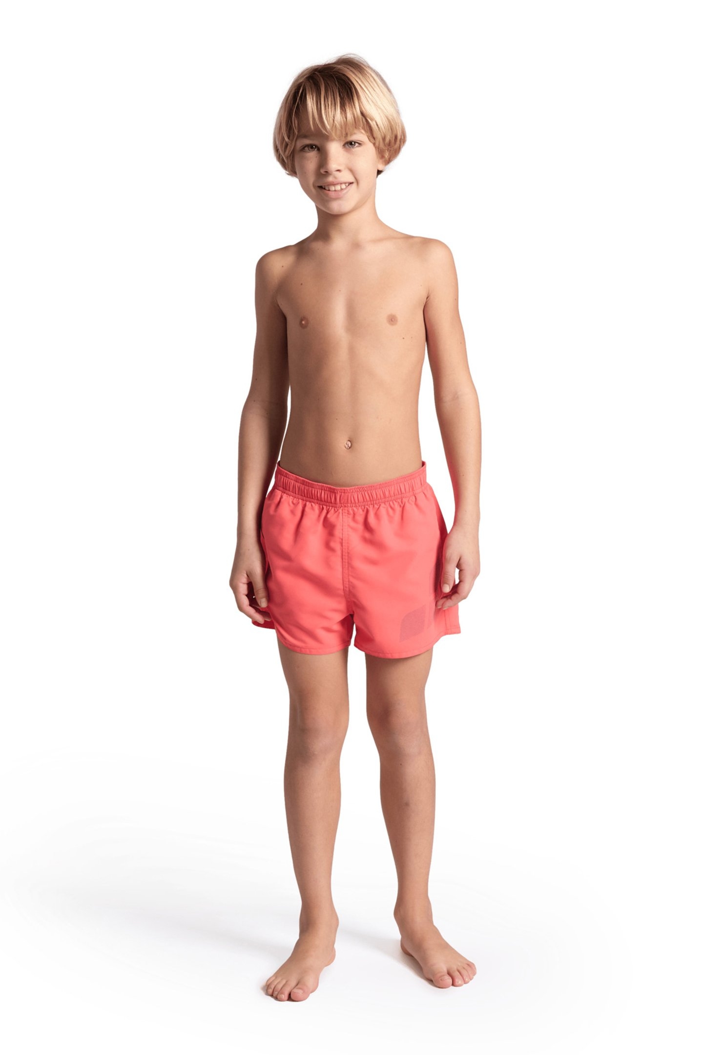 BOYS' BEACH SHORT LOGO R CALYPSO CORAL-BLUE COSMO 3