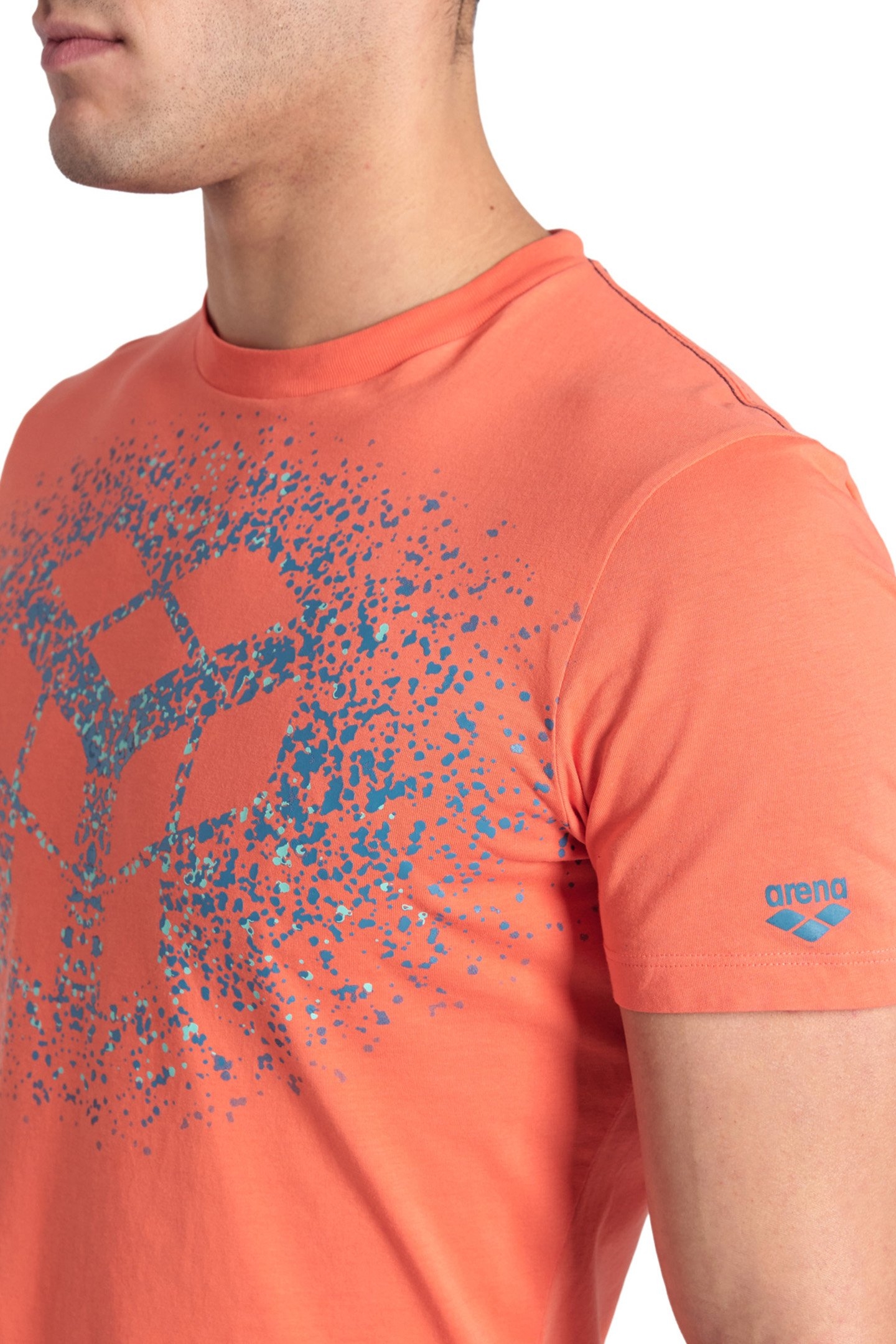 MEN'S T-SHIRT SOLID COTTON CALYPSO CORAL-MONOGRAM SP 4