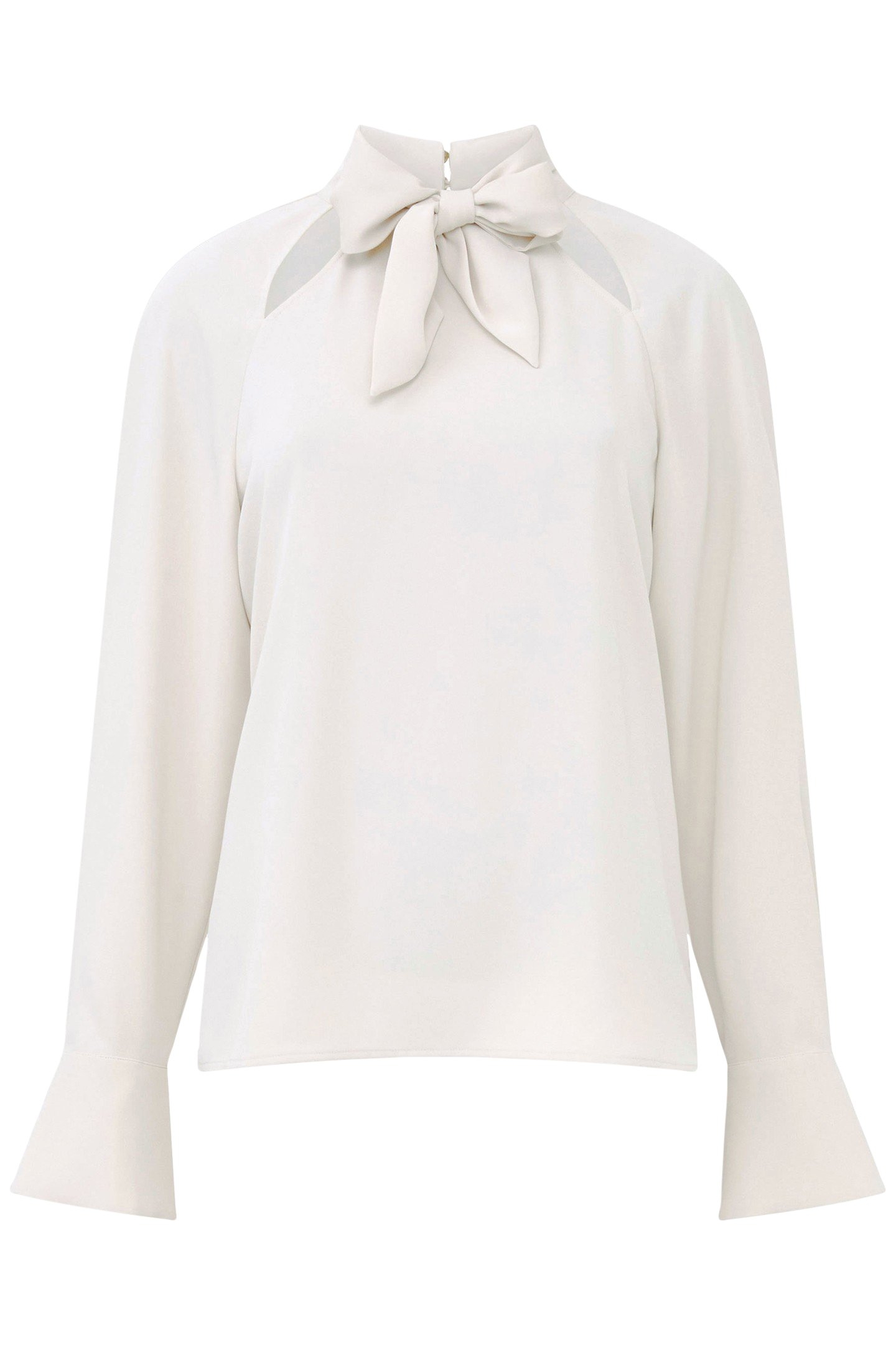 CARMEN CREPE TIE BLOUSE CLASSIC CREAM 4