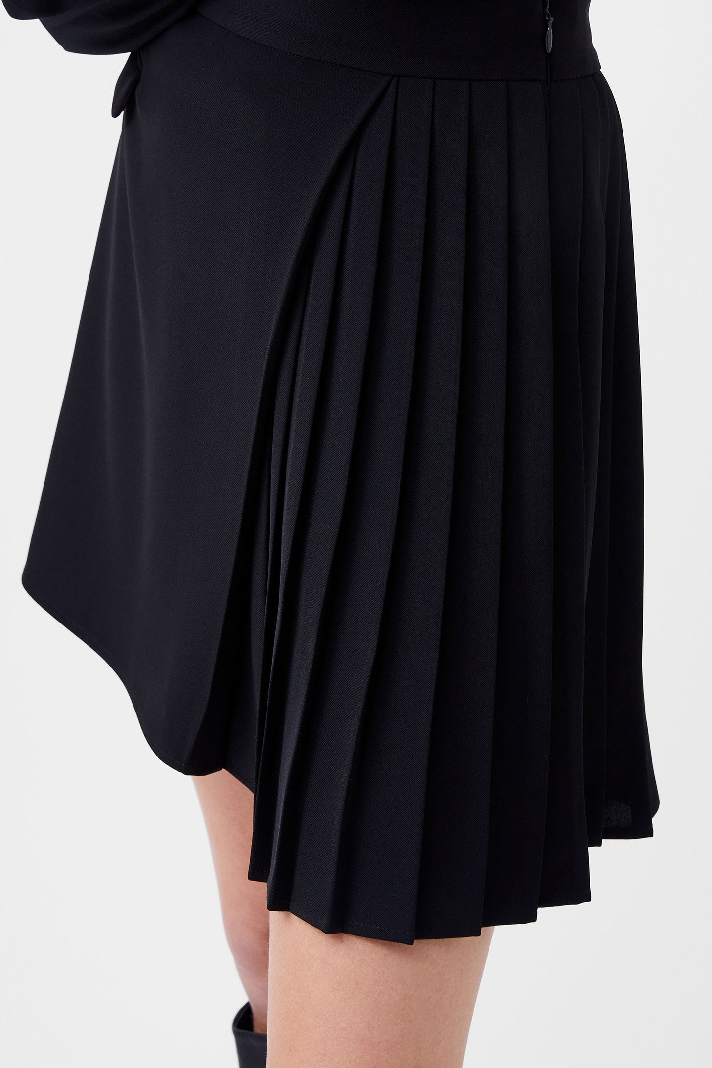 HARRIE SUITING PLEATED SKIRT BLACKOUT 5