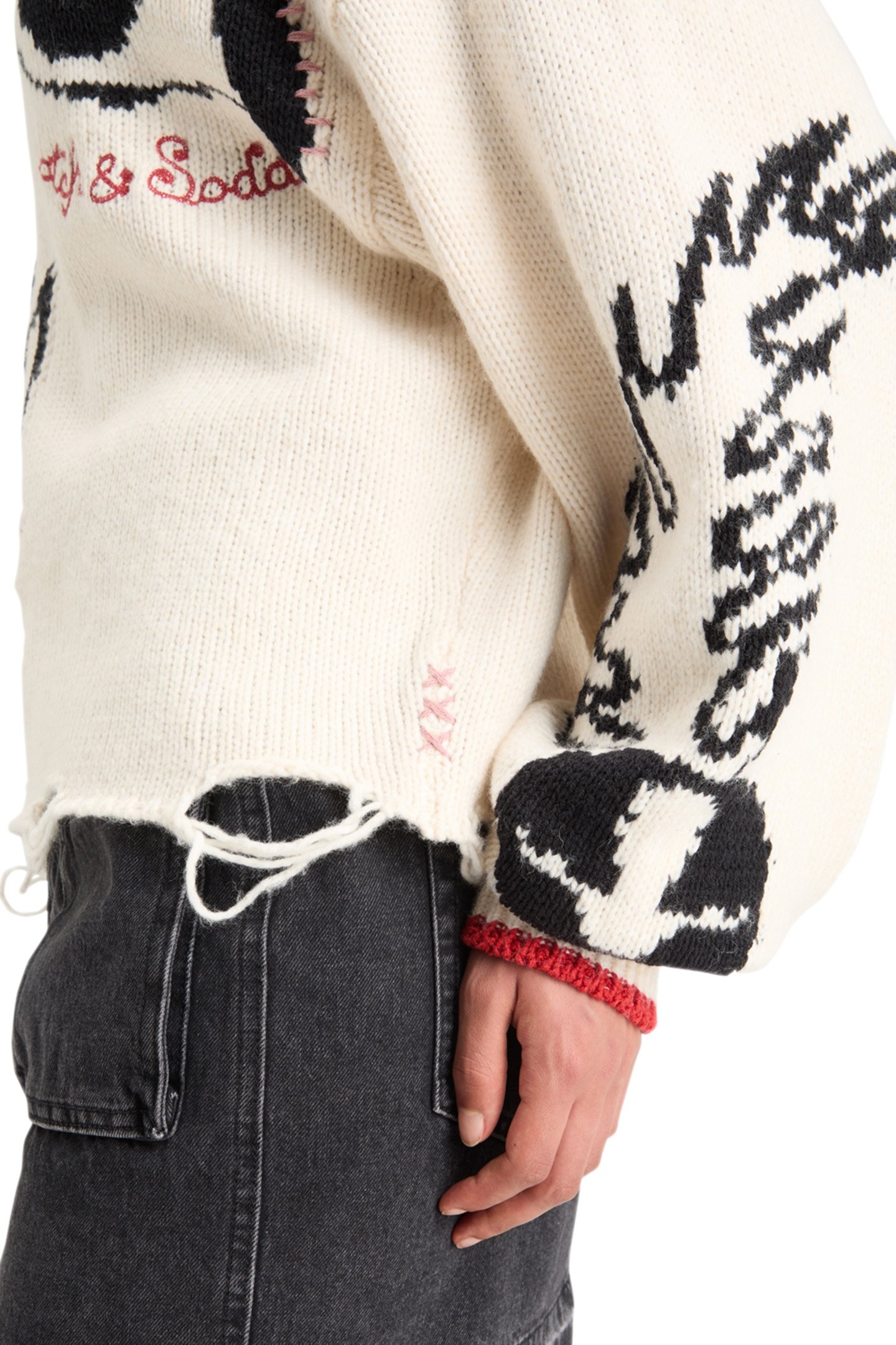 INTARSIA OVERSIZED PULLOVER SOFT ICE 7