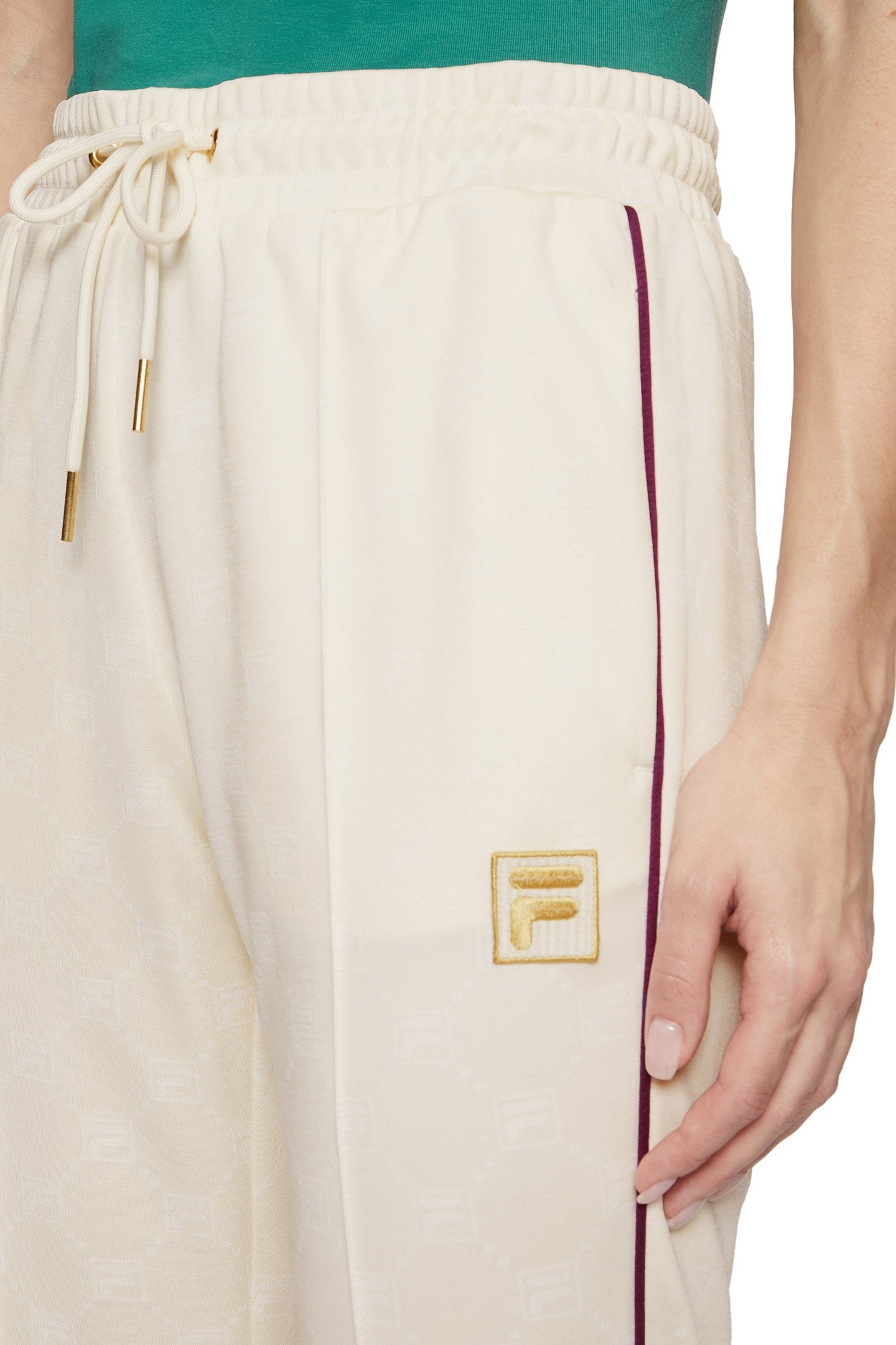 LAMIM TRACK PANTS ANTIQUE WHITE F-BOX MONOGRAM AOP 7