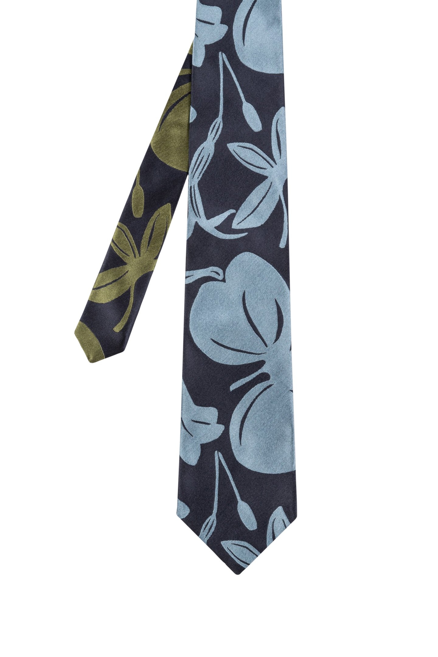TIE PRINT FLWR BLUE 1