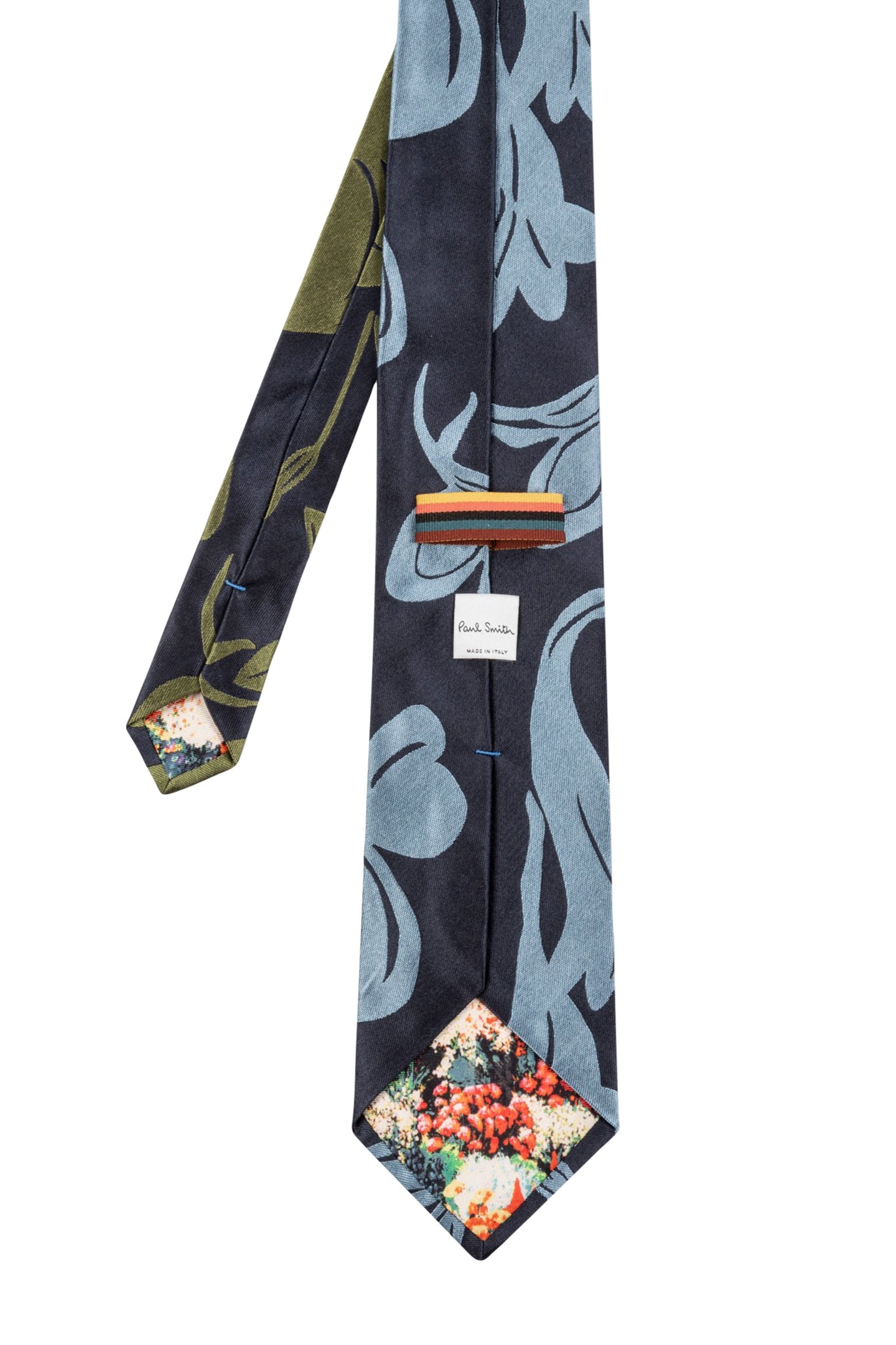 TIE PRINT FLWR BLUE 2