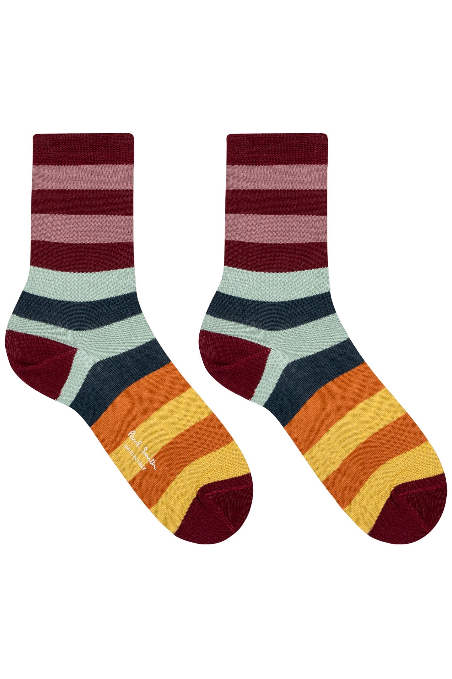 SOCK CHARMAY STRIPE BURGUNDY/BORDE 2