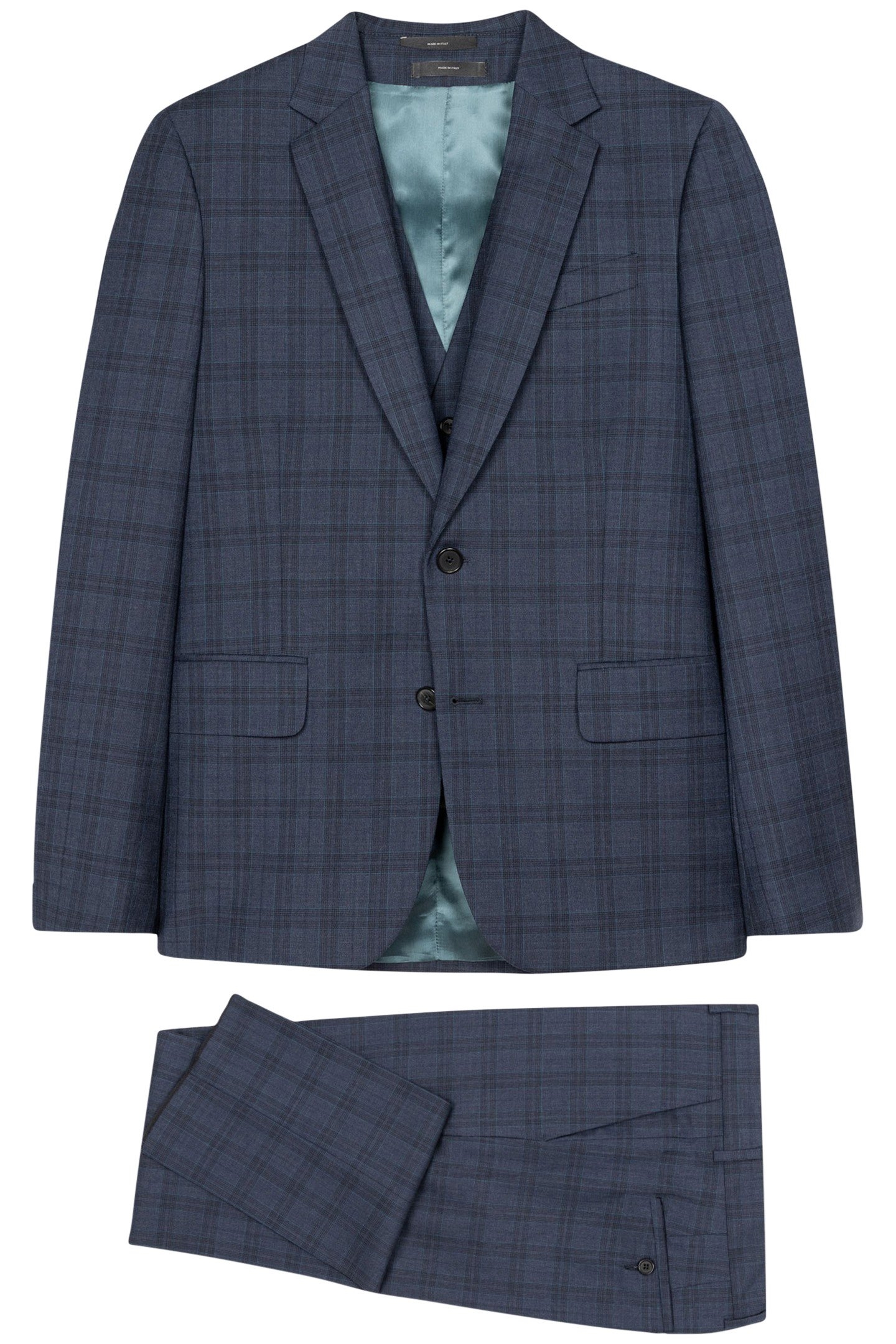 TAILORED FIT 3PCE 2 BUTTON SUIT NAVY 2