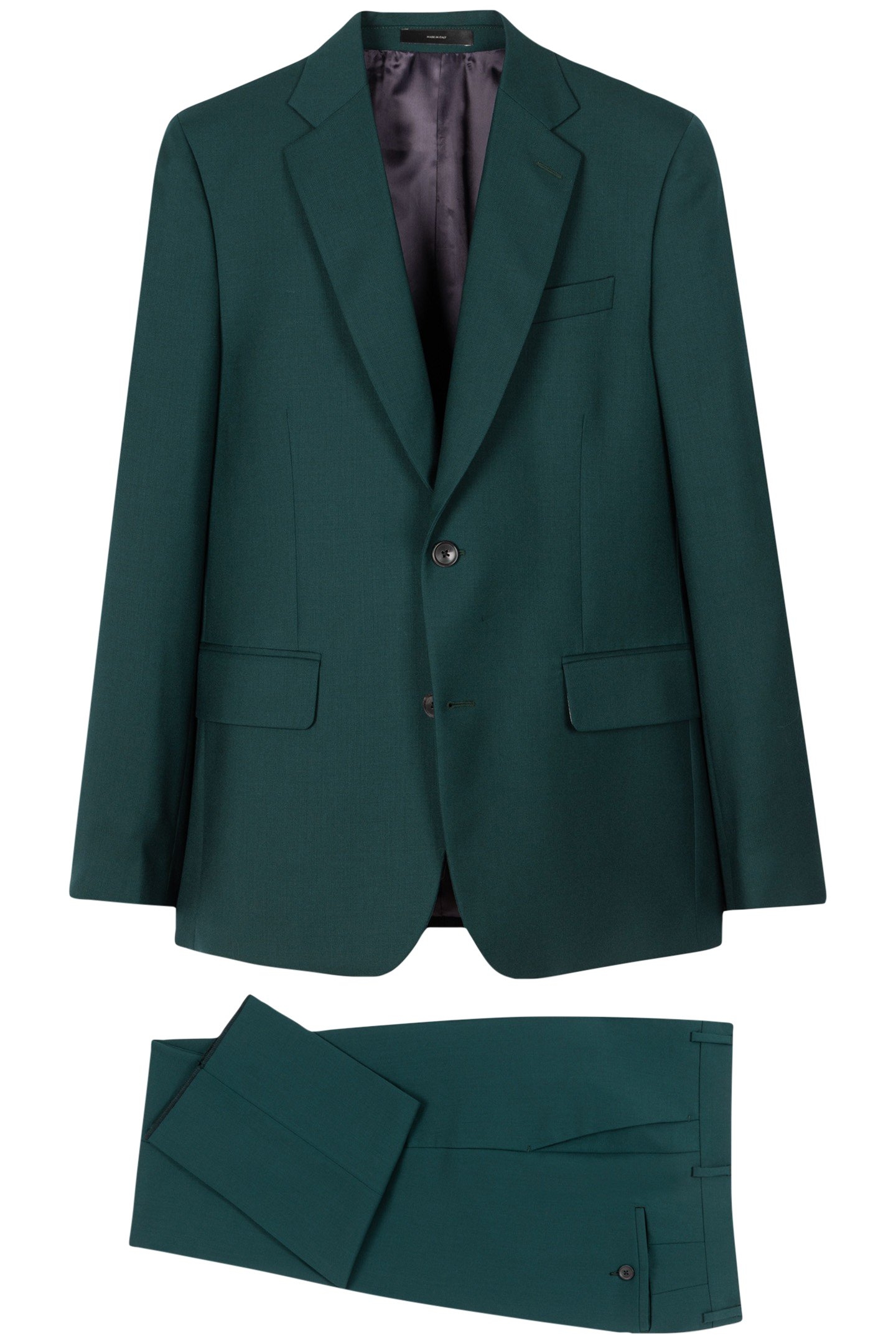 MENS TAILORED FIT 2 BUTTON SUIT PETROL GREEN 6