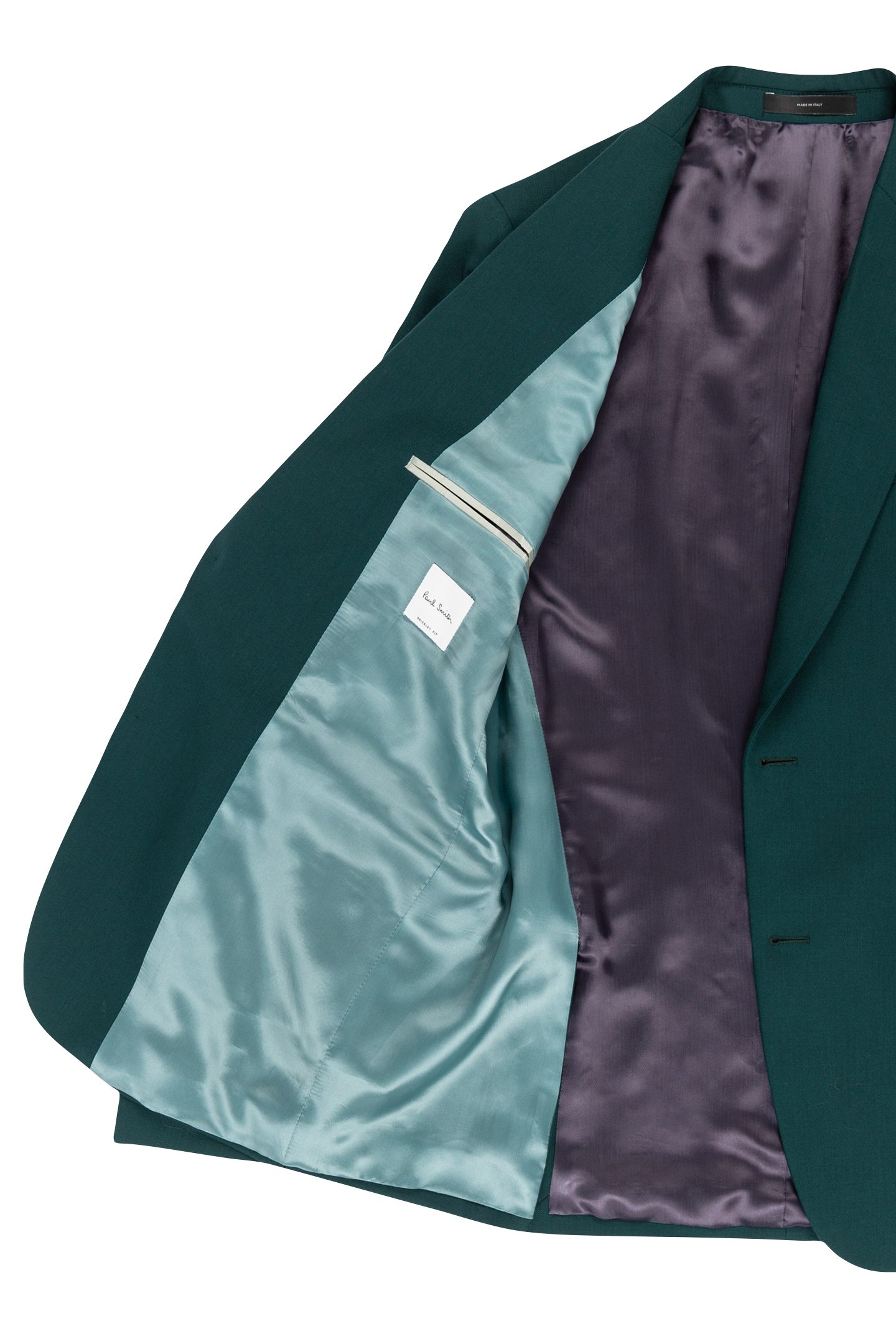 MENS TAILORED FIT 2 BUTTON SUIT PETROL GREEN 8