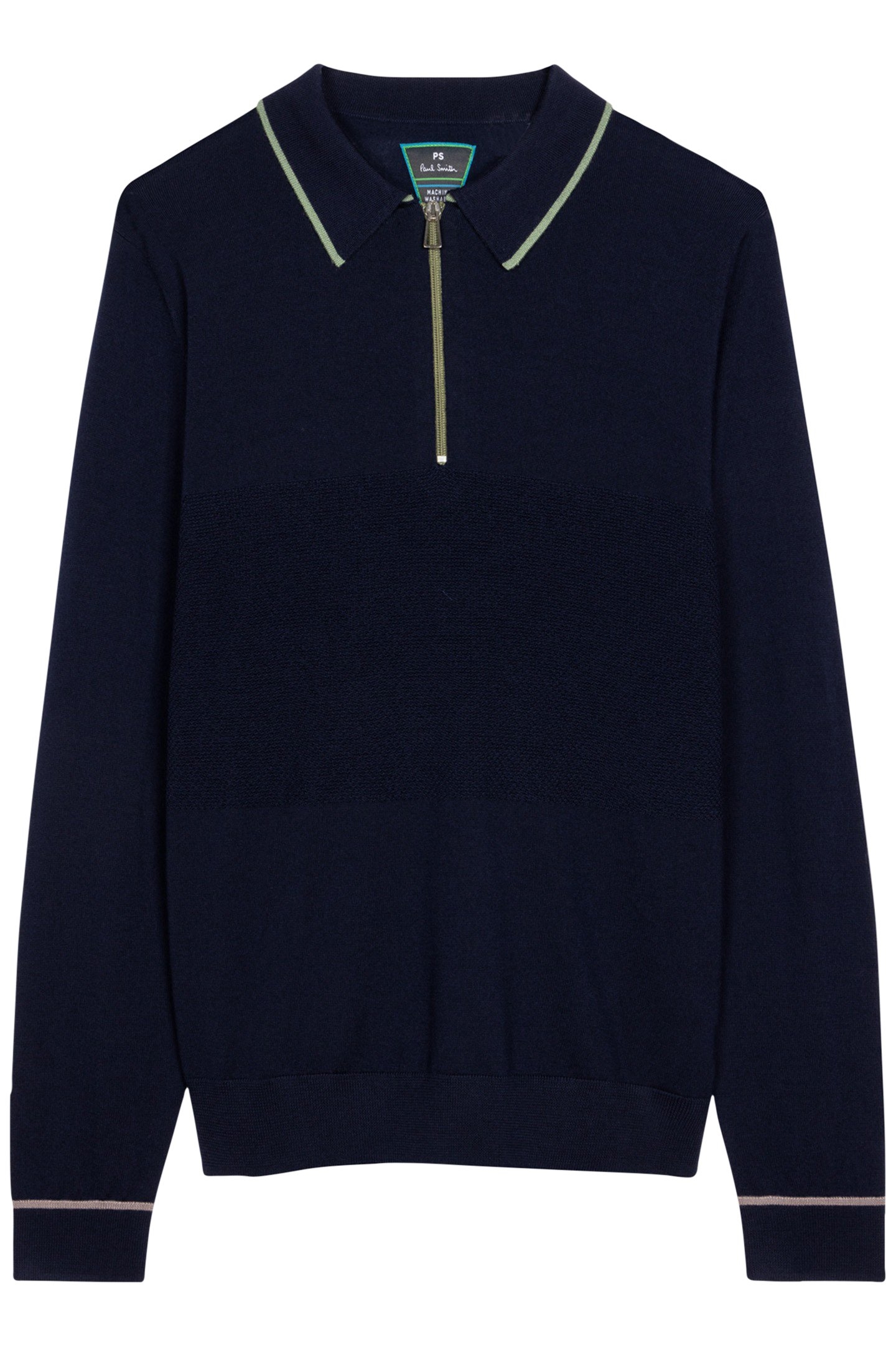 SWEATER ZIP NECK VERY DARK NAVY 1