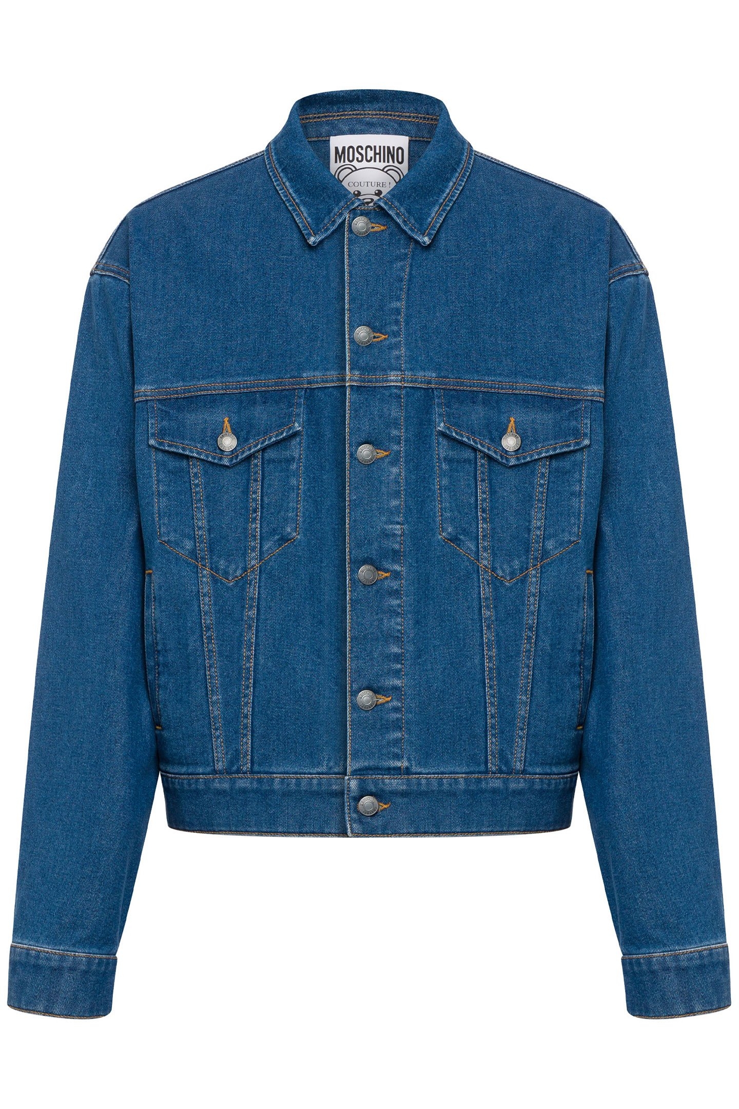 TEDDY PATCH STRETCH DENIM JACKET BLUE 3