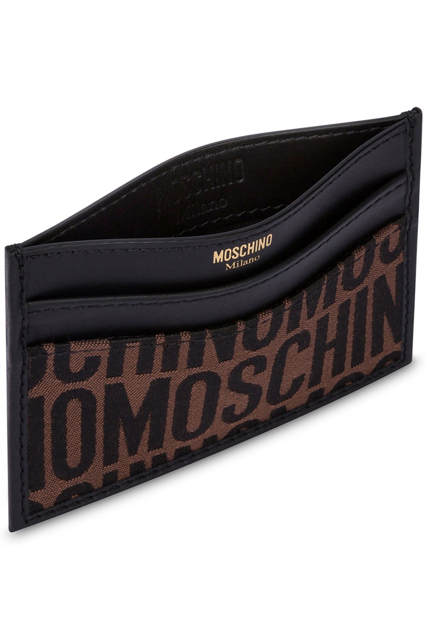 ALLOVER LOGO NYLON CARD HOLDER BROWN 2