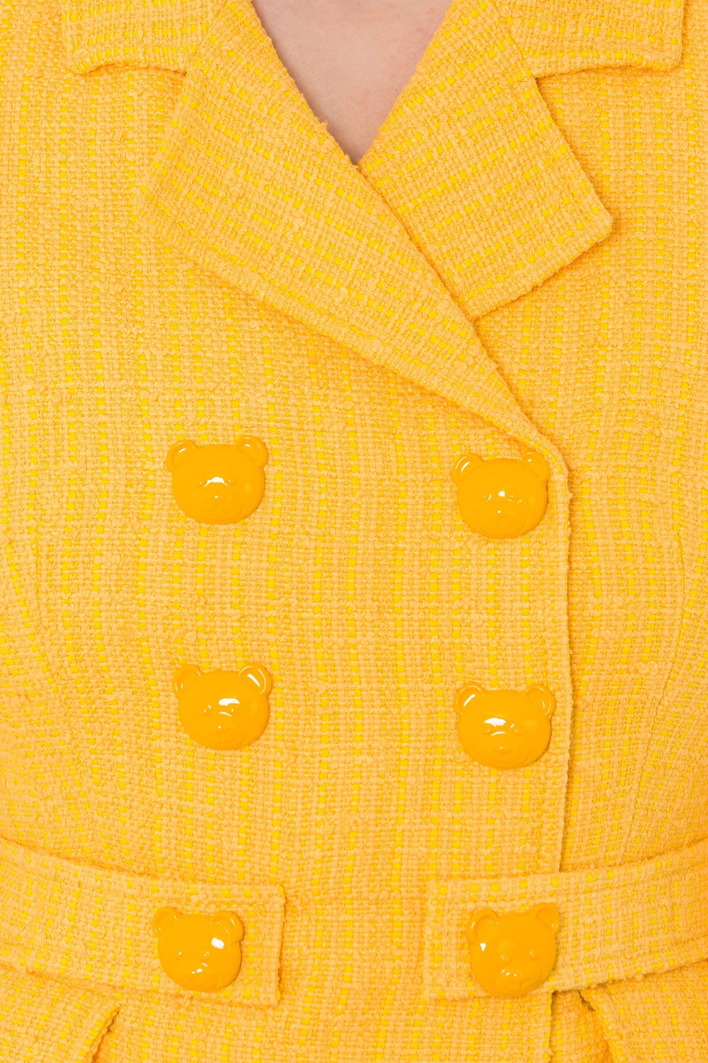 TEDDY BUTTONS TWEED JACKET YELLOW 4