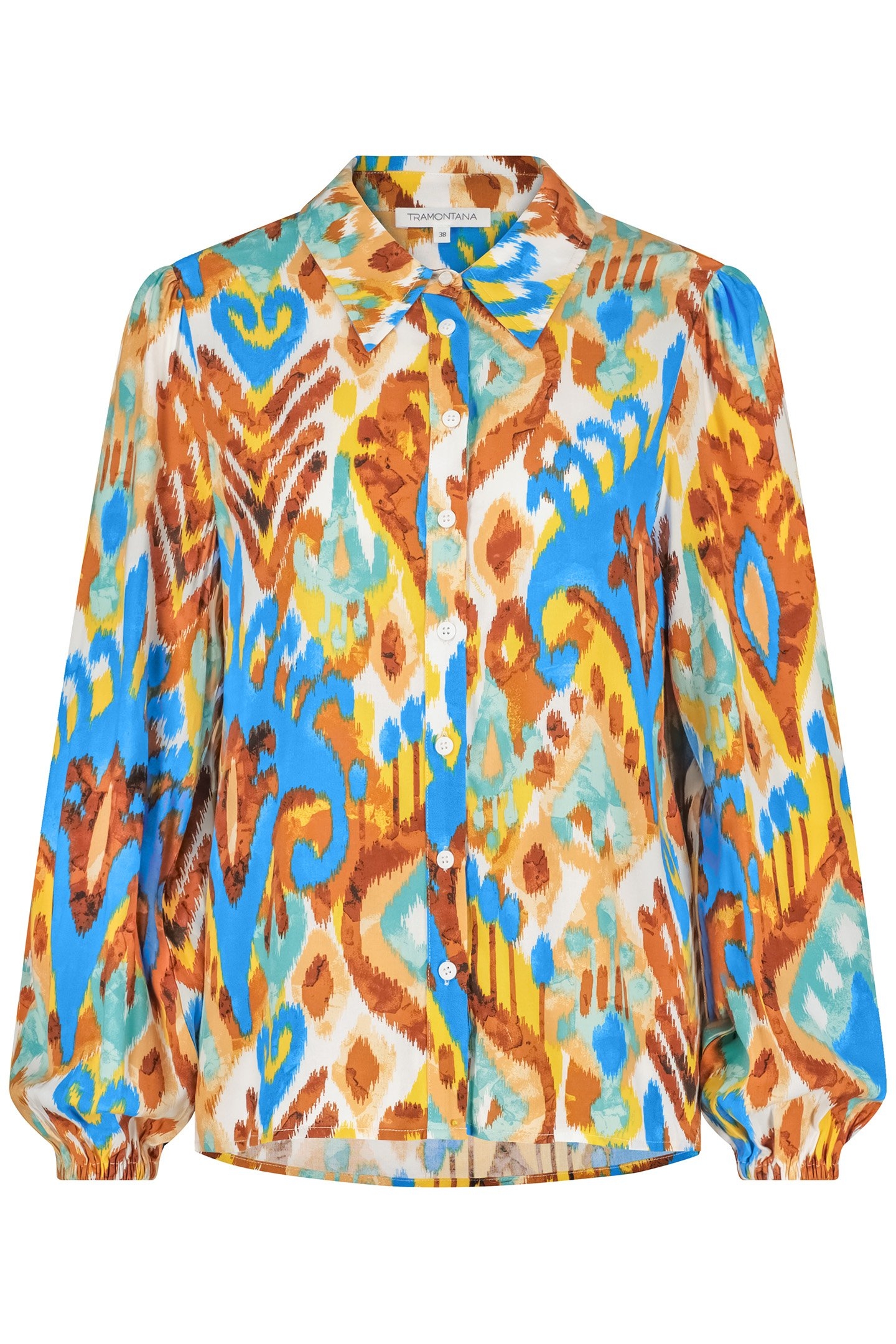 BLOUSE SPRING IKAT PRINT WHITES 2