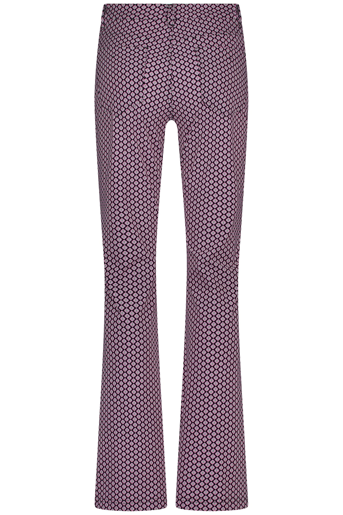 TROUSERS TRAVEL LITTLE DIAMONDS PRINT BLACKS 3