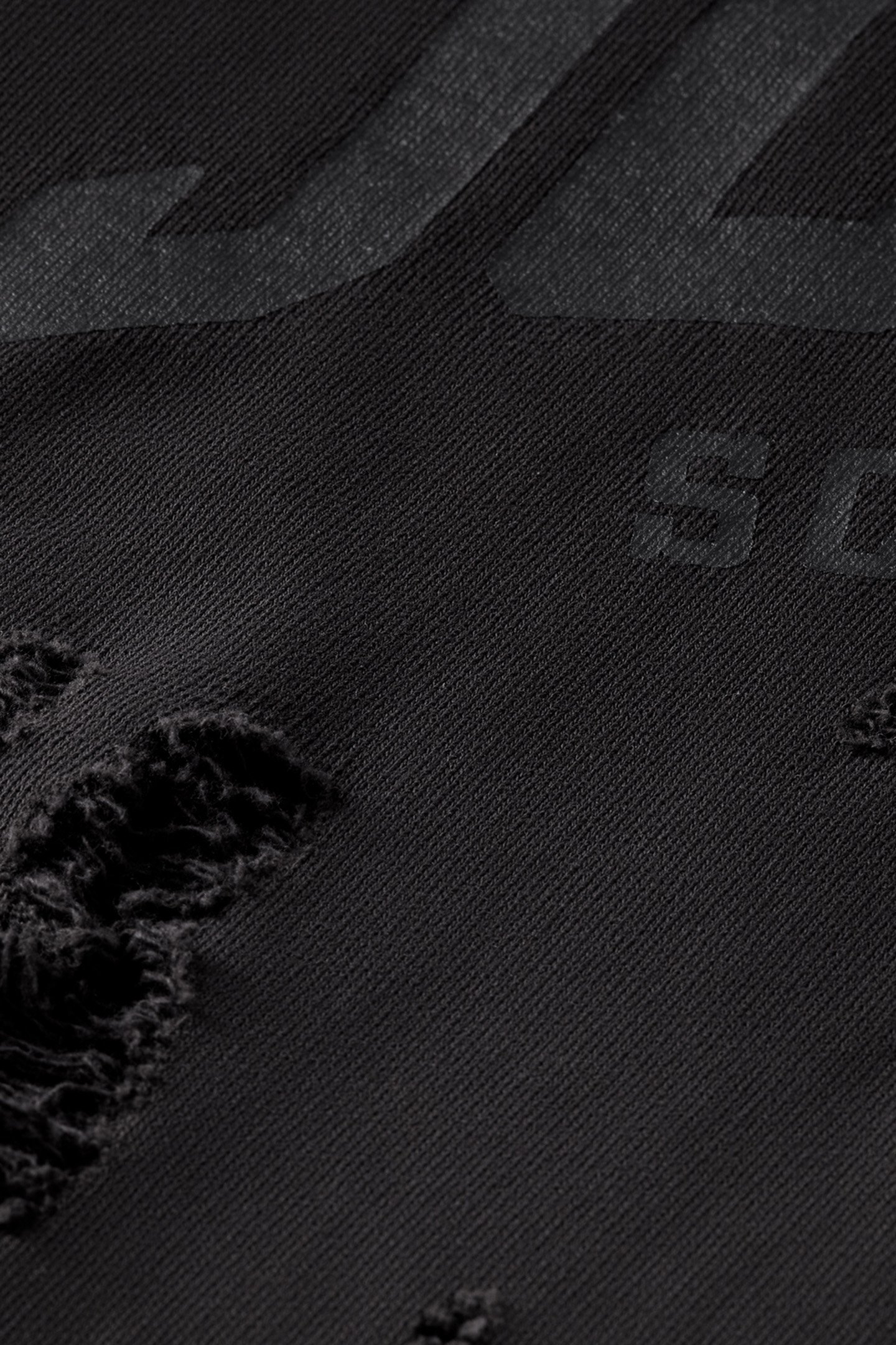 SPRAYED HOODIE WITH DESTROYED DETAILS EVENING BLACK 3