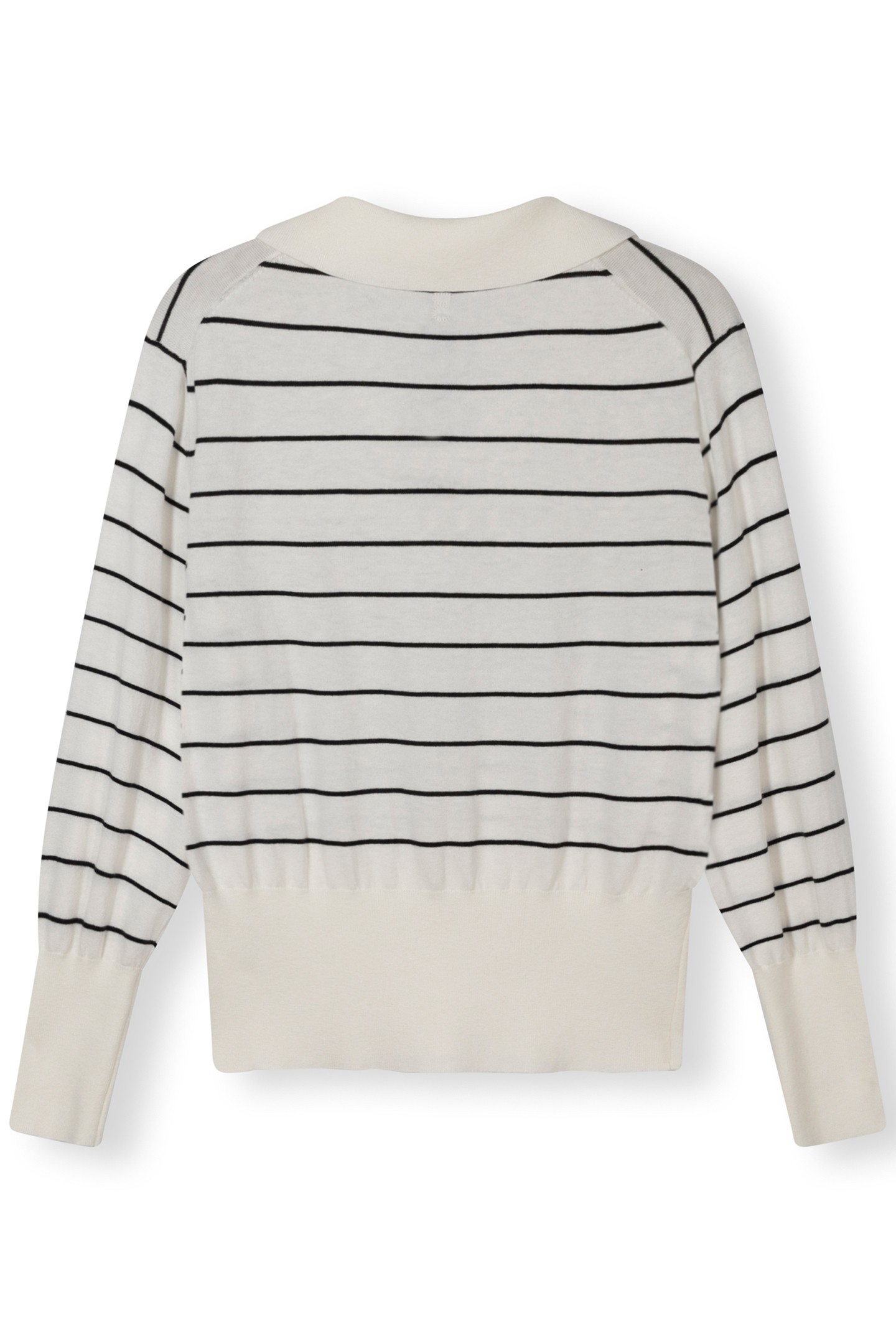 COLLAR SWEATER KNIT STRIPE ECRU 4