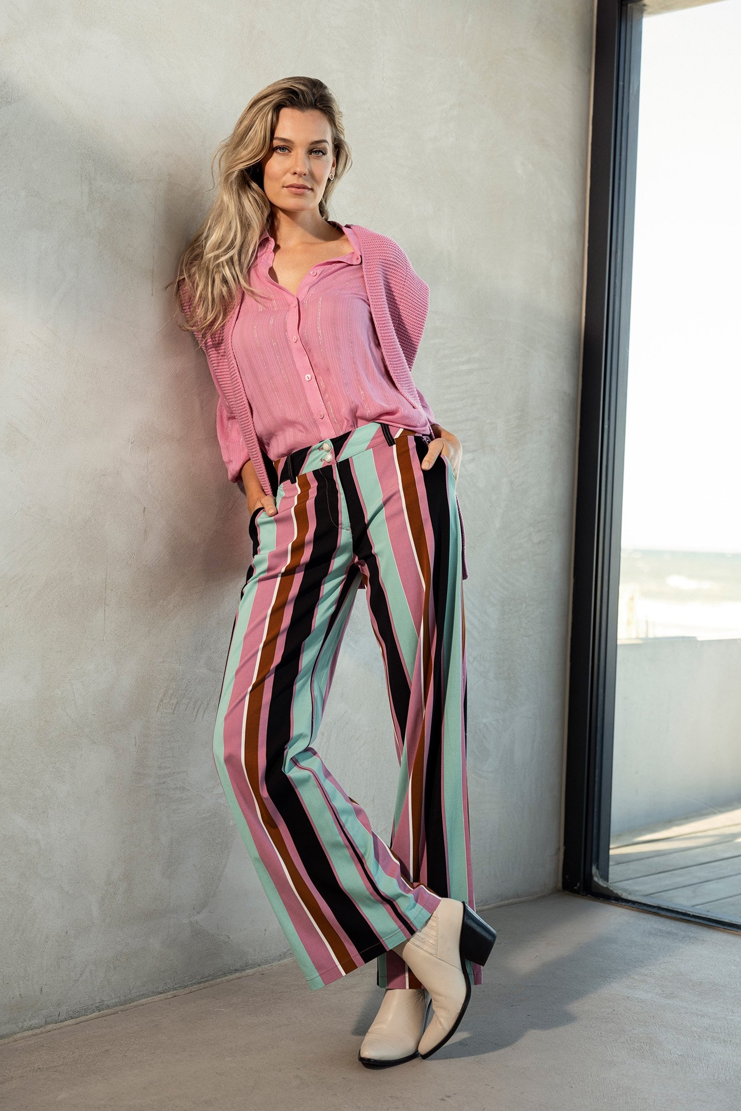 BLOUSE PUFF SLEEVE ROSE 1