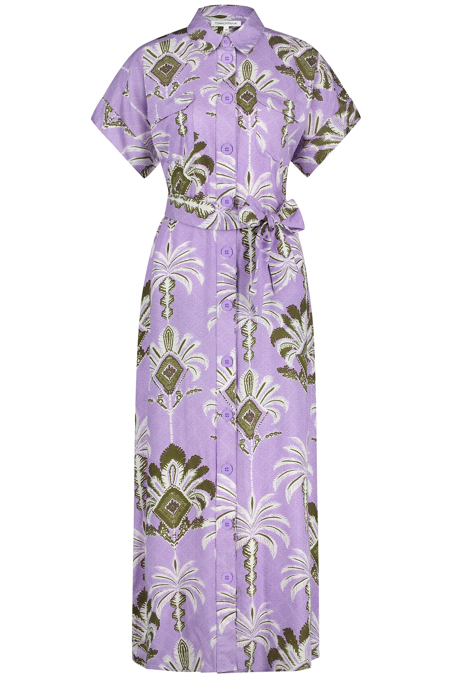 DRESS PURPLE PALM PRINT PURPLES 2