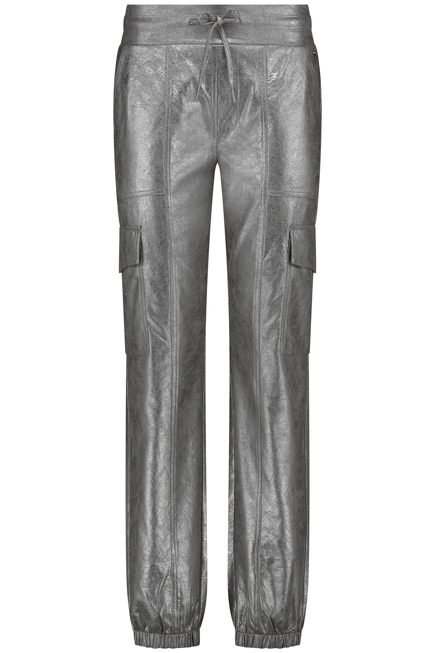 TROUSERS CARGO COATED SILVER 2