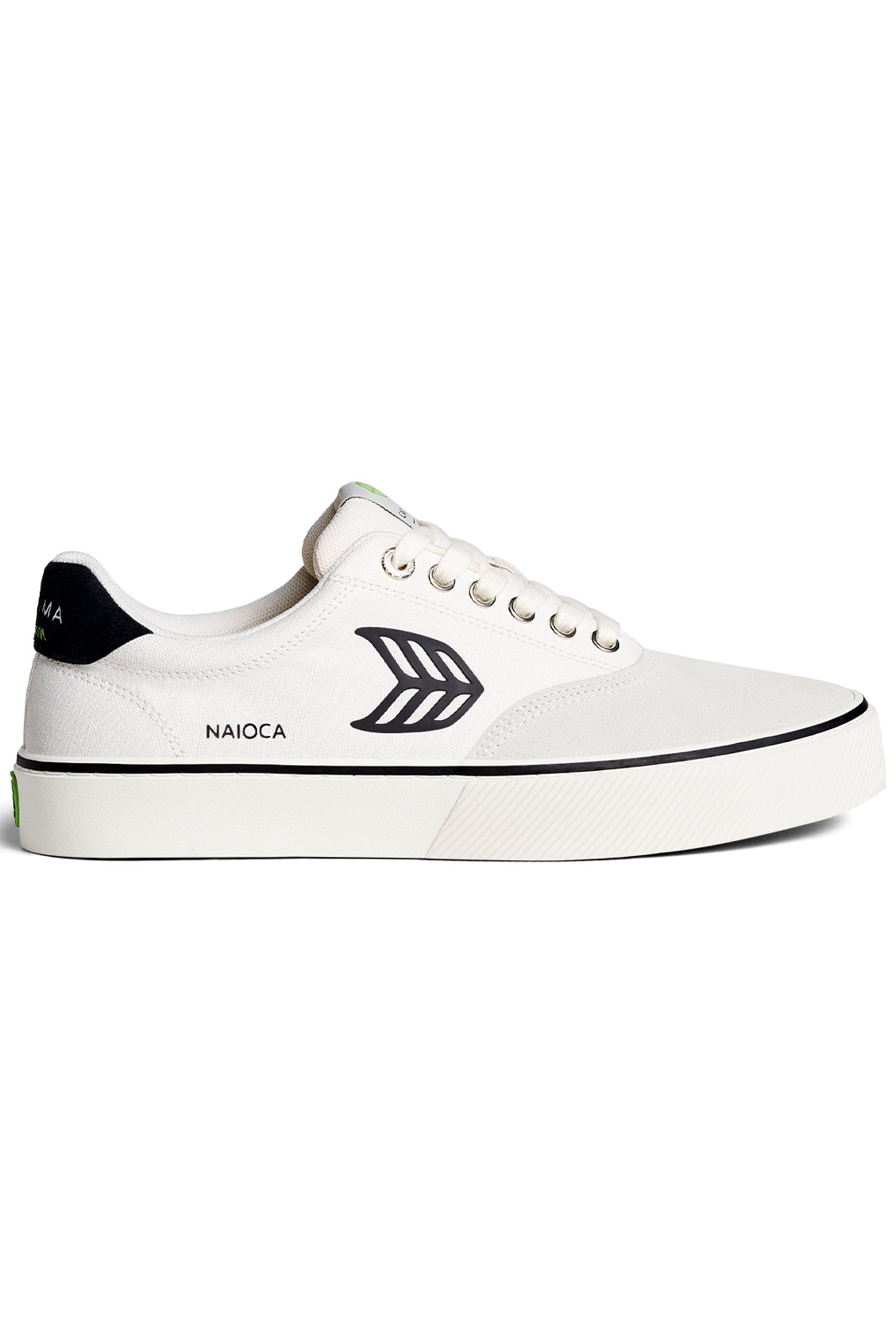 NAIOCA PRO VINTAGE WHITE SUEDE OFF-WHITE CANVAS BLACK LOGO S 1