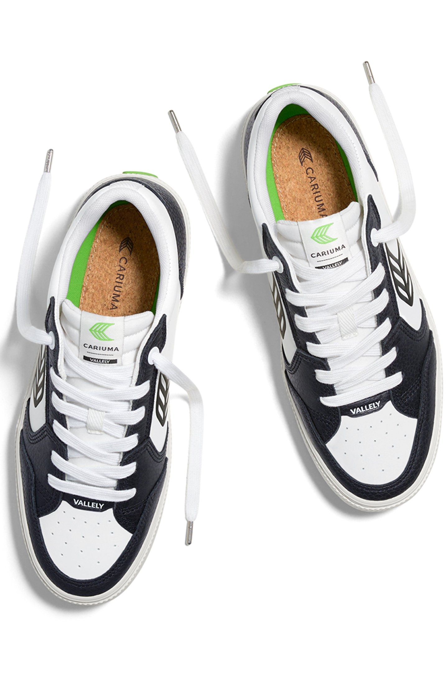VALLELY WHITE LEATHER BLACK ACCENTS SNEAKER 3