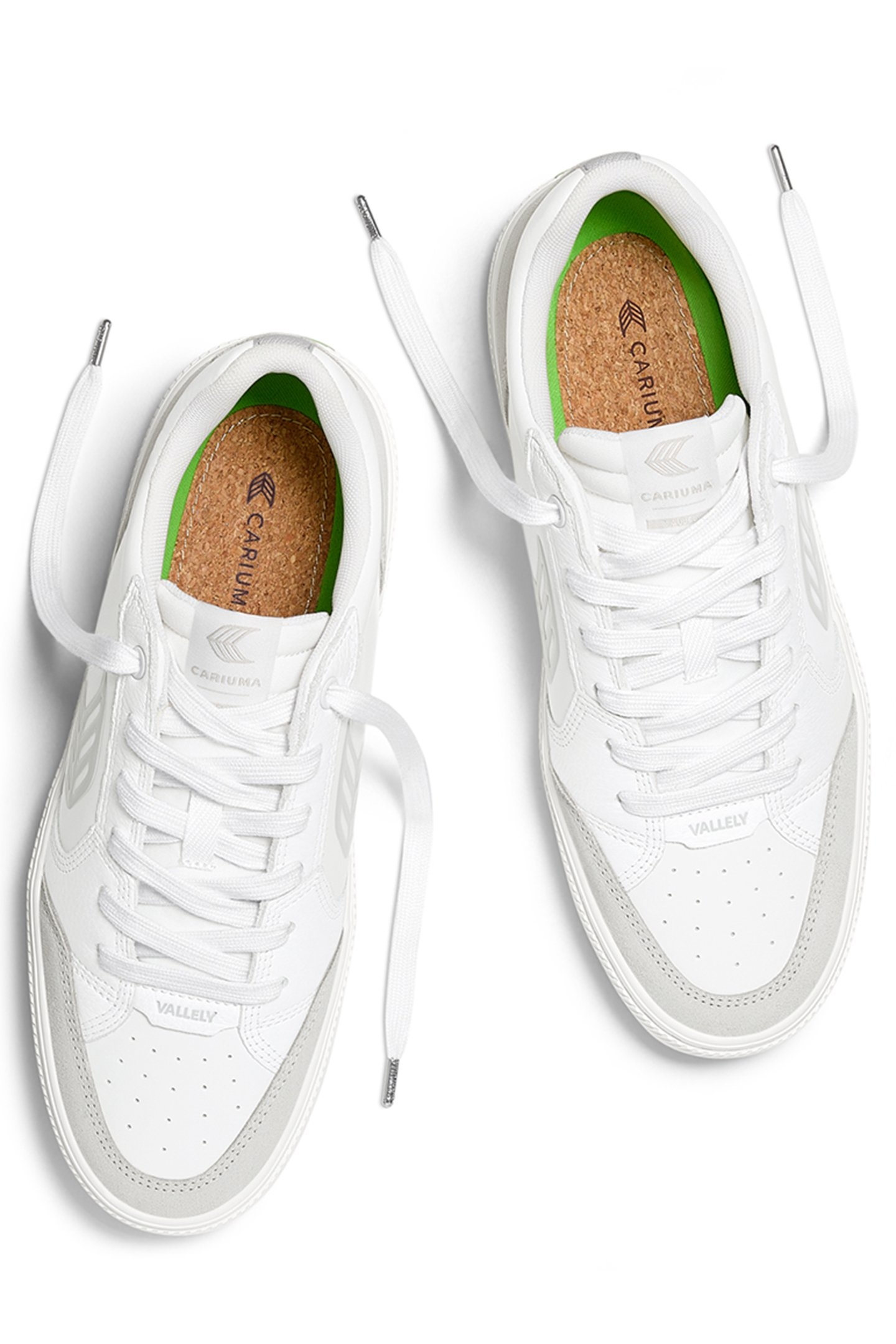 VALLELY WHITE LEATHER VINTAGE WHITE SUEDE ICE LOGO SNEAKER 3