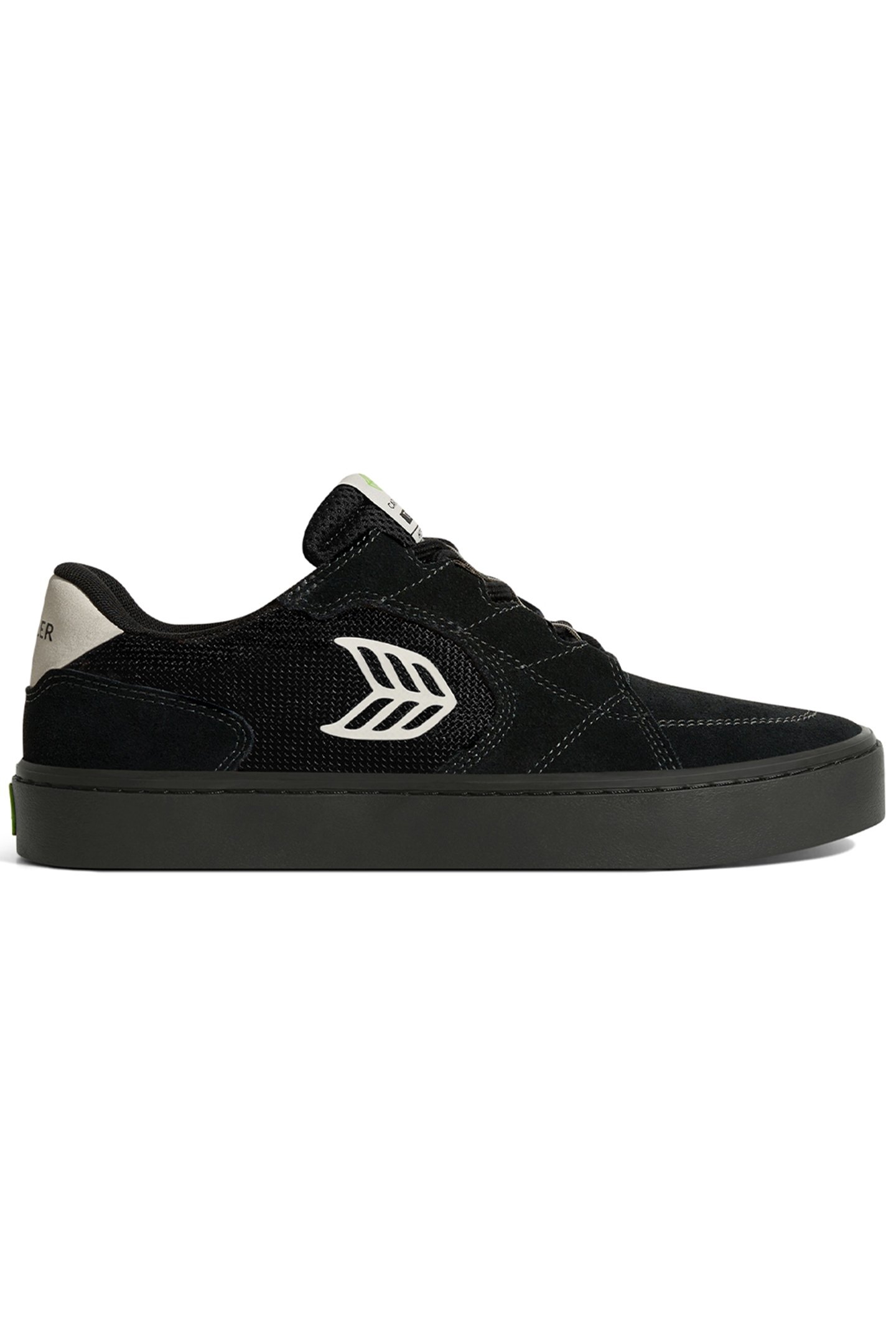 T20 PRO ALL BLACK SUEDE AND MESH IVORY LOGO SNEAKER 1
