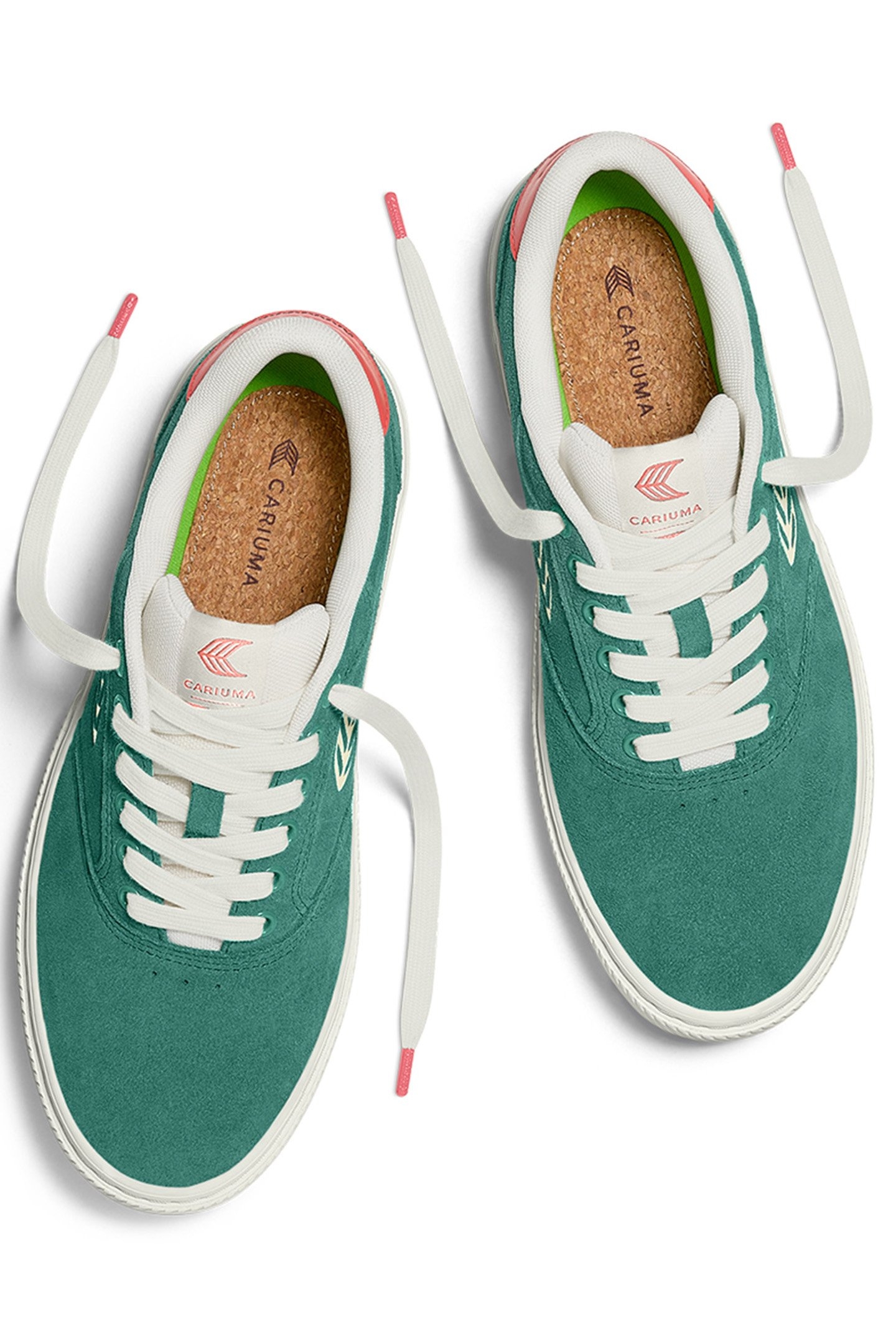 NAIOCA TEAL SUEDE IVORY LOGO WATERMELON SNEAKER 3
