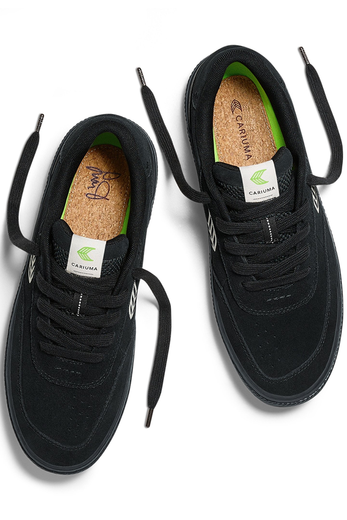 LUAN PRO ALL BLACK SUEDE IVORY LOGO SNEAKER 3