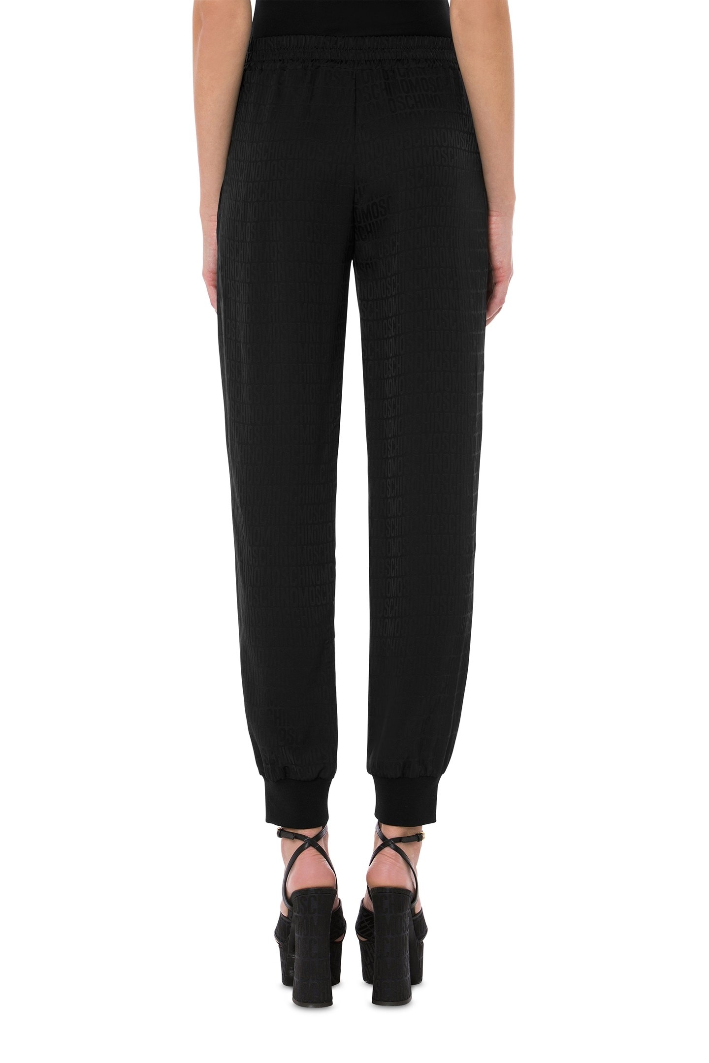 ALLOVER LOGO TWILL JOGGERS BLACK 2