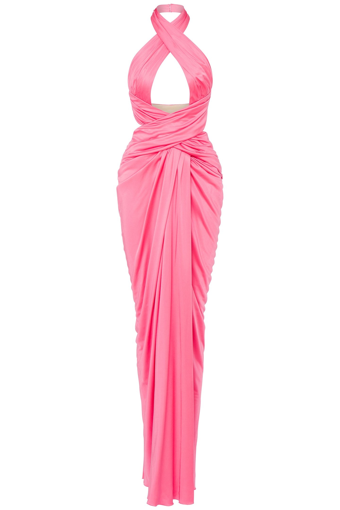 ORGANZINE DRESS WITH CUT-OUT PINK 3