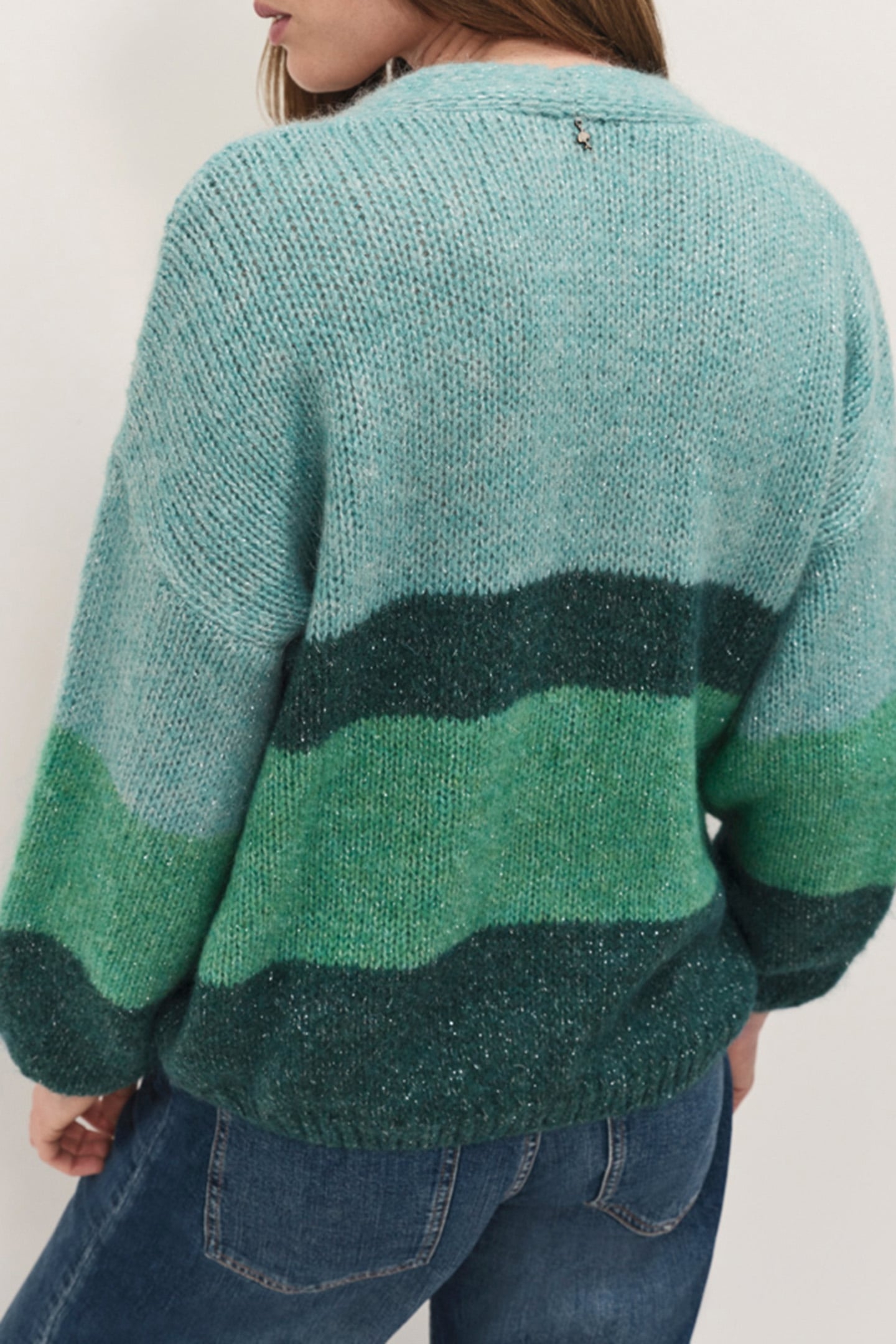 TABAR - SYCAMORE CARDIGAN, LUREX KNIT, STRIPE PATTERN 4