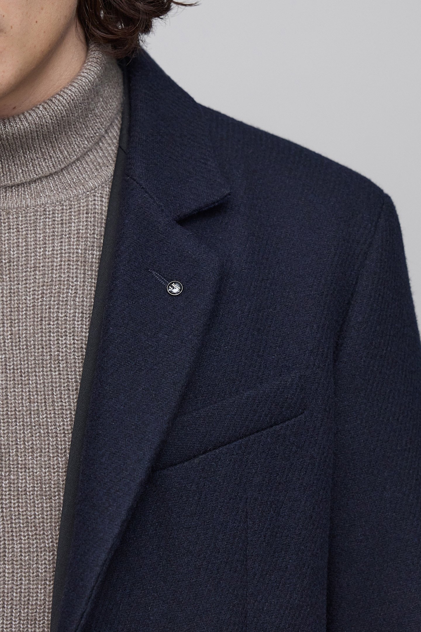 LONG NAVY WOOL COAT 4