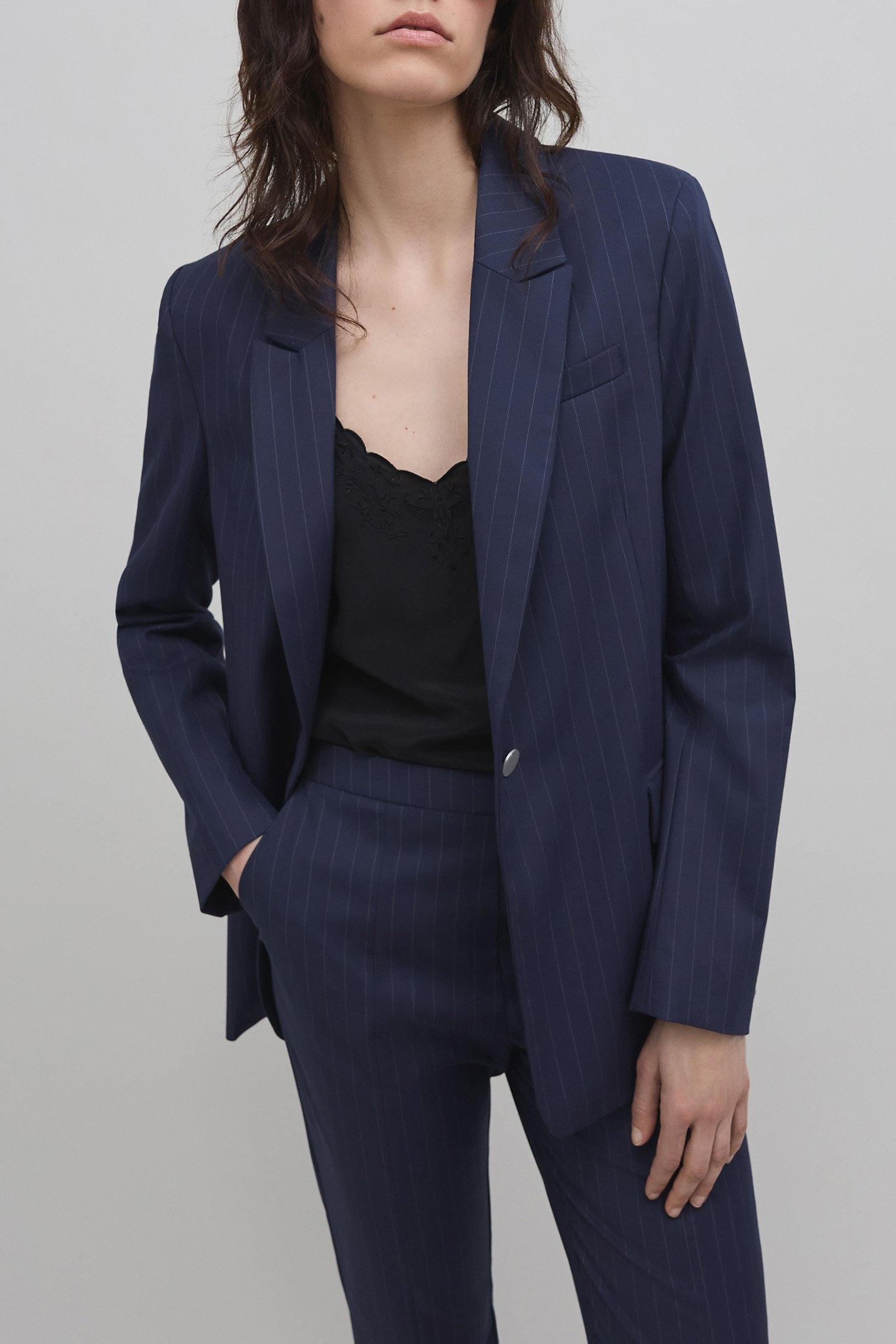 NAVY TENNIS STRIPE SUIT JACKET 5