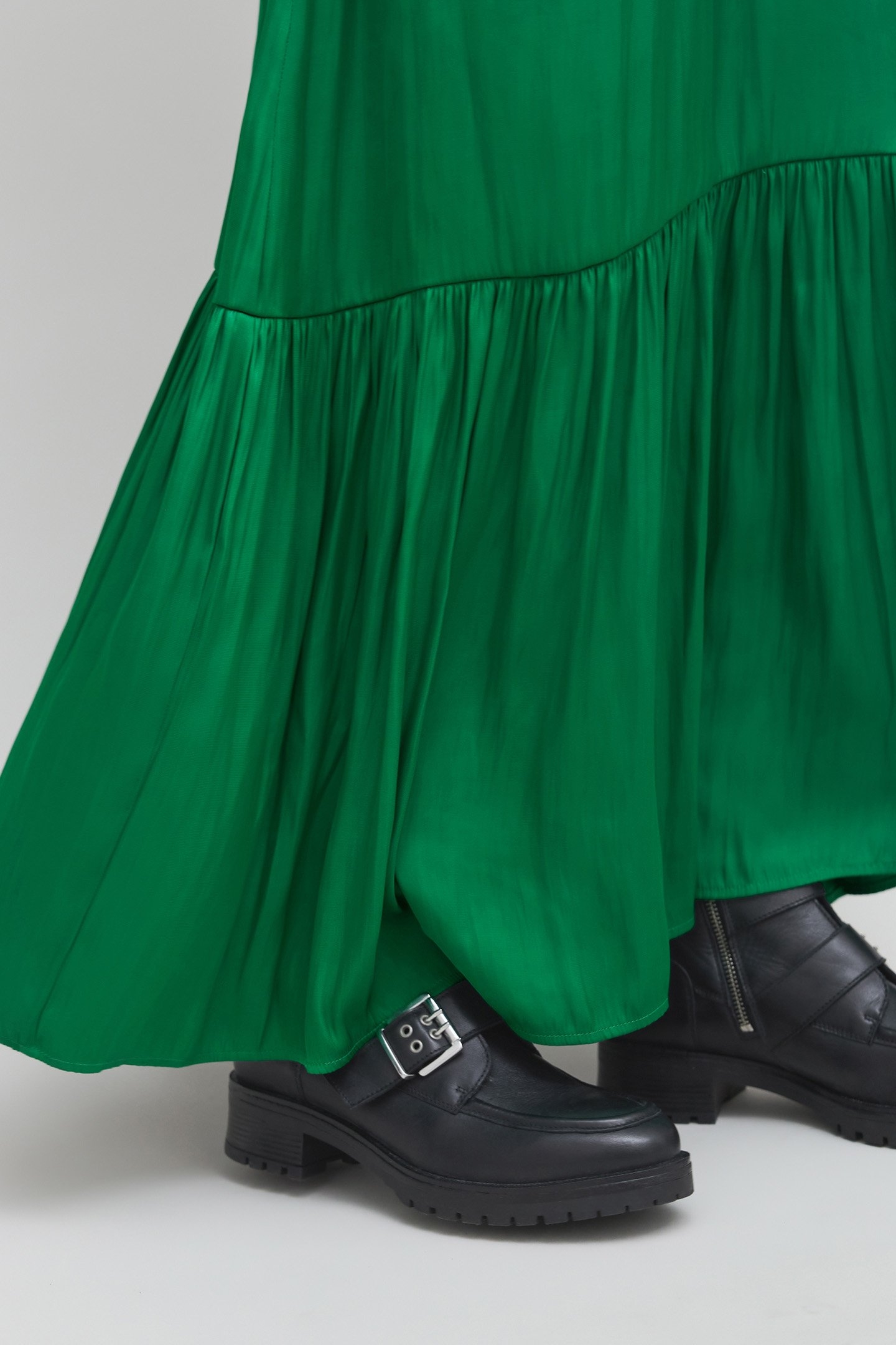 GREEN RECYCLED POLYESTER DRESS WITH ARMHOLES 6