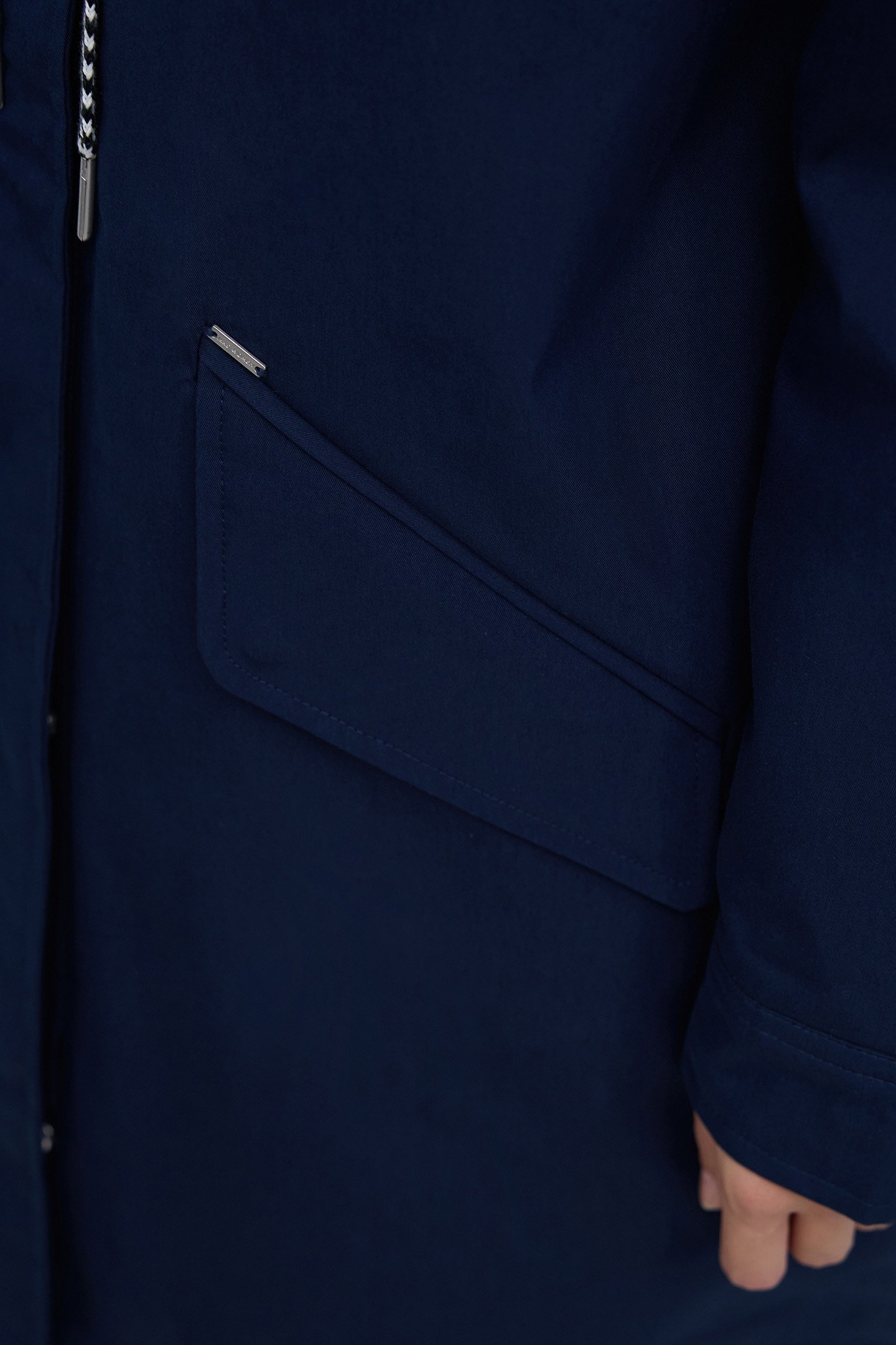 NAVY CHEVRON BADGE FUR PARKA 7