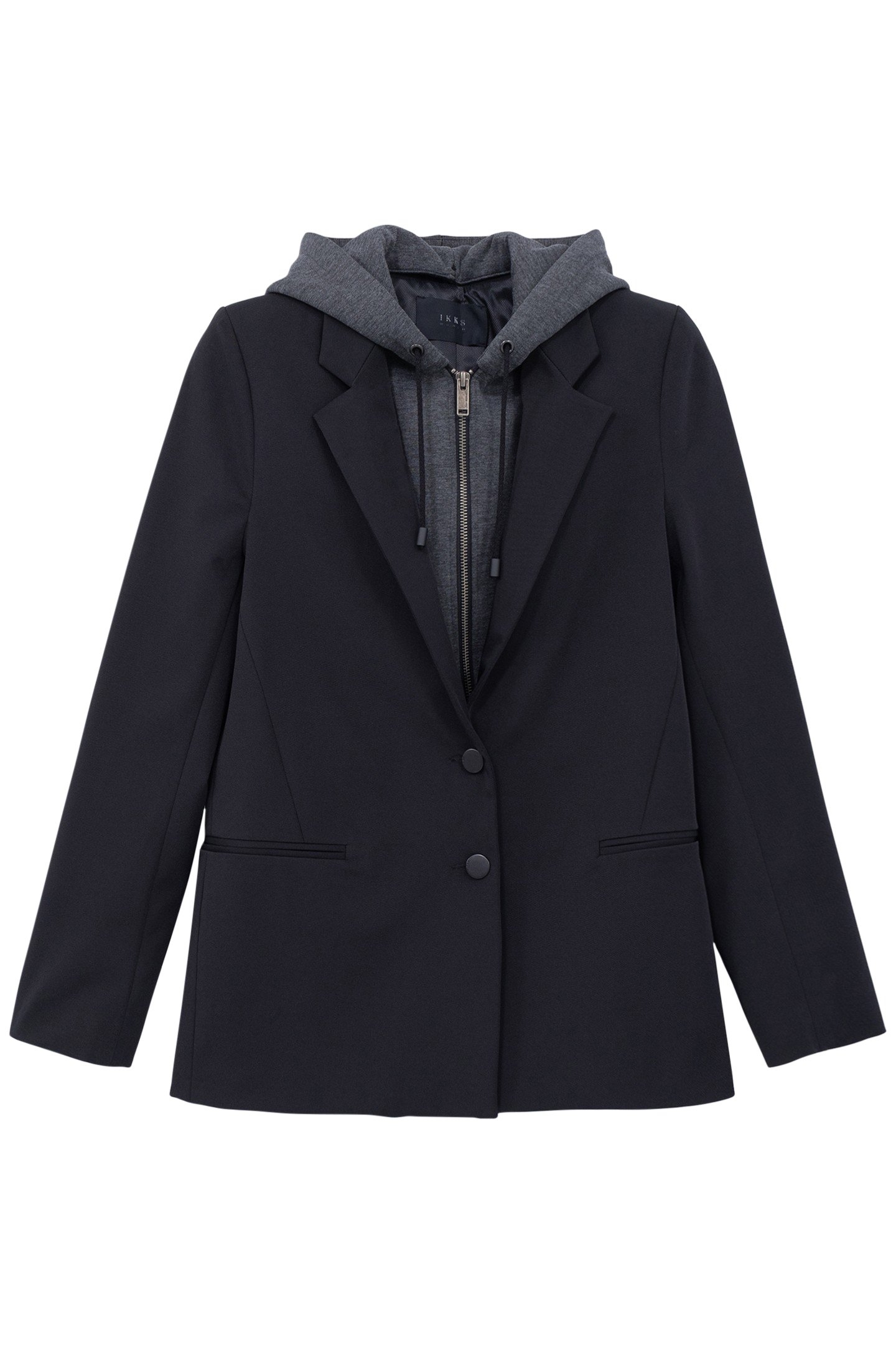 BLACK PAREMENT HOODED JACKET 2