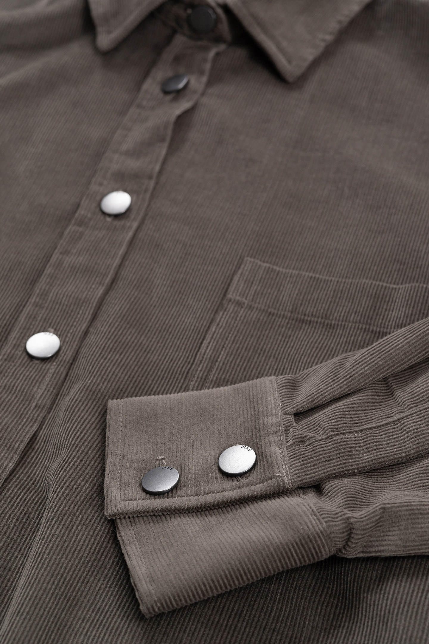 KHAKI BELTED VELOUR SHIRT DRESS 3