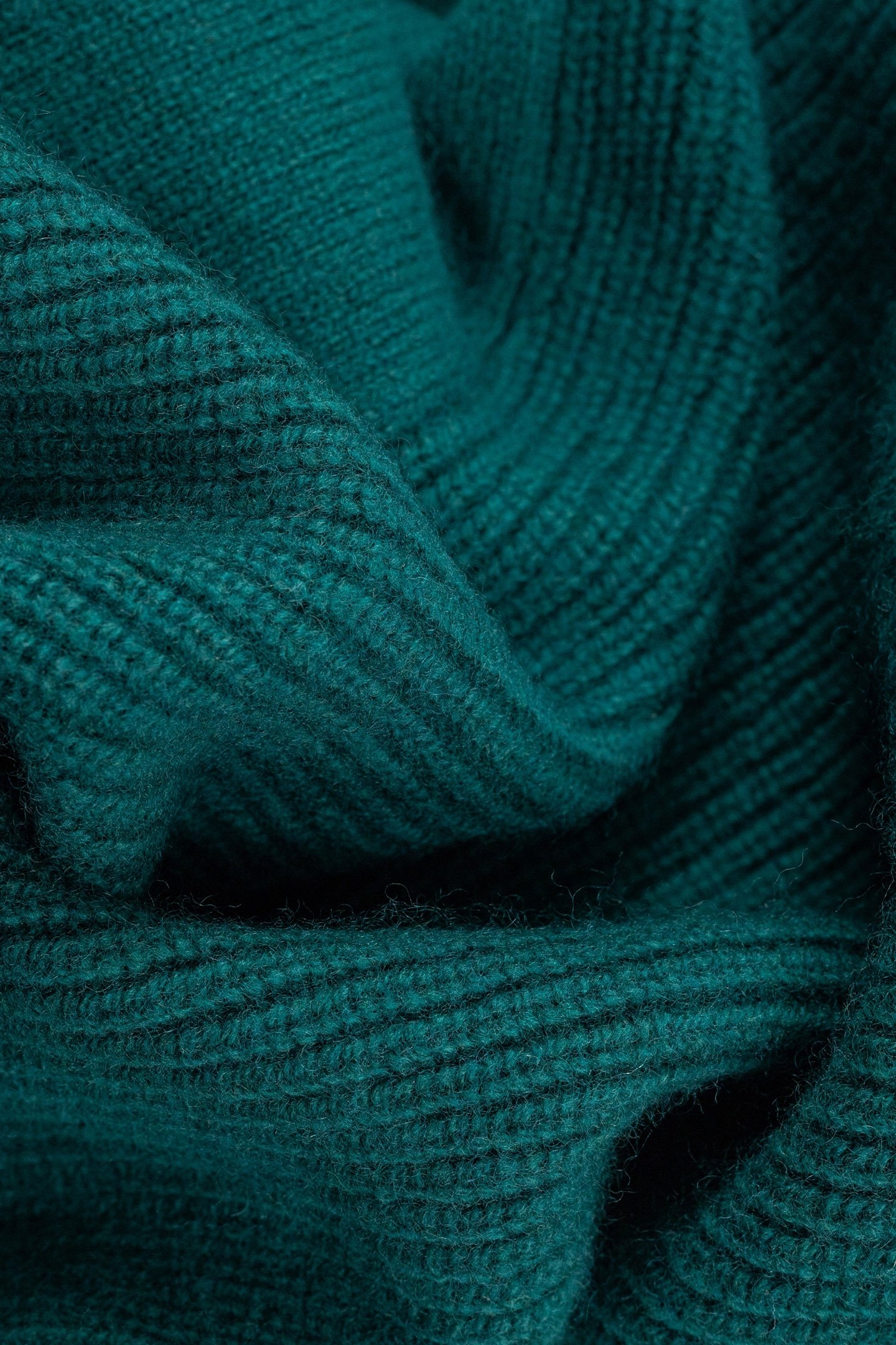 EMERALD KNIT SWEATER STAND-UP COLLAR RHINESTONE BUTTONS WOME 4