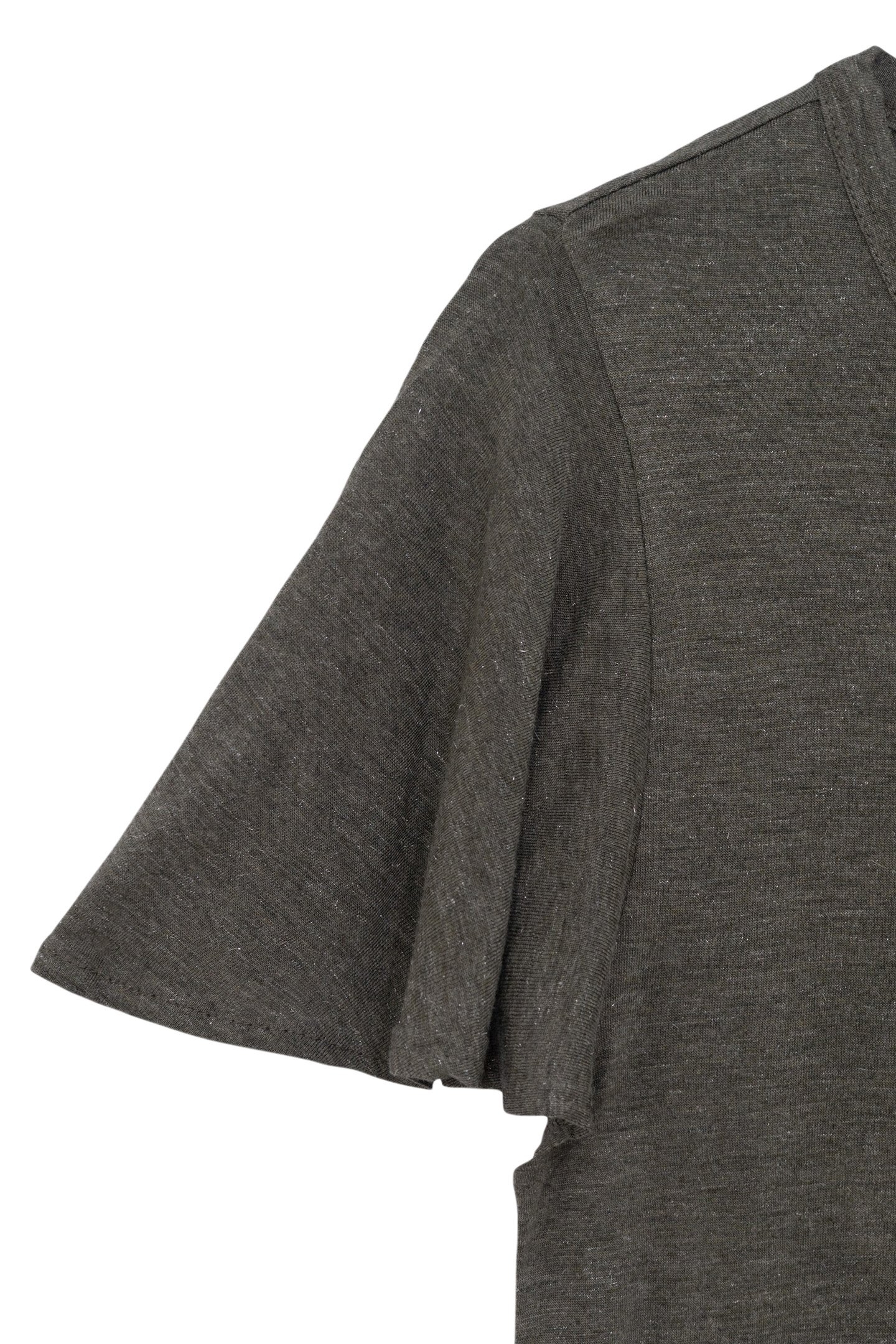 KHAKI LUREX KNIT TEE 2