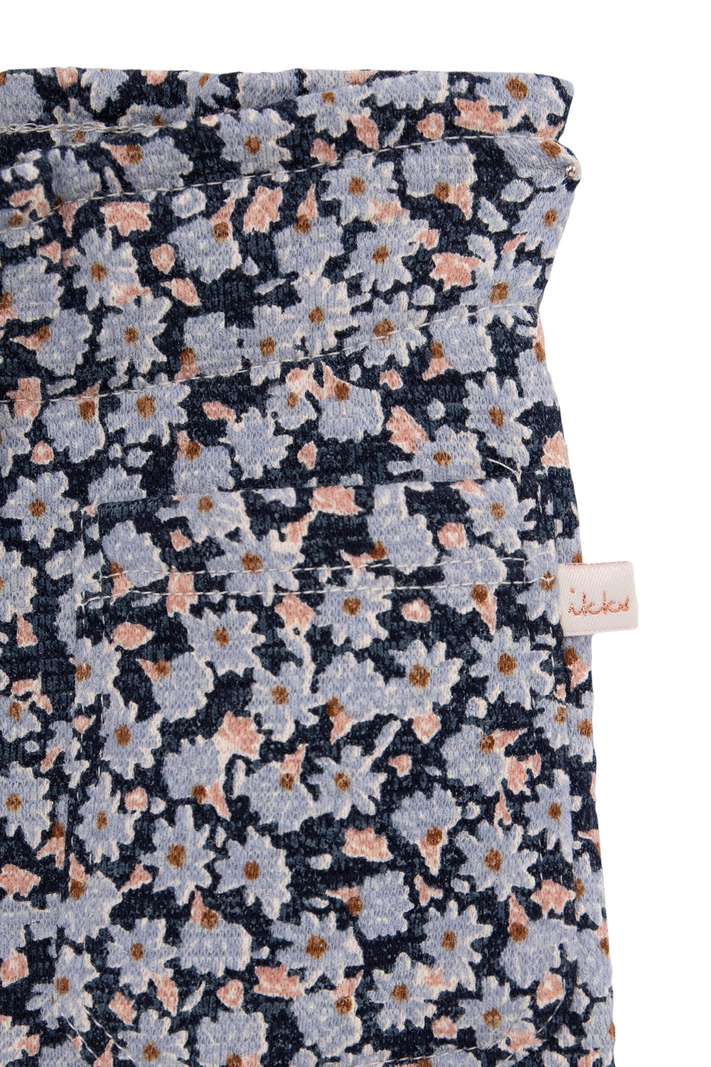 ORGANIC COTTON NAVY PANTS LAVENDER FLOWERS BABY GIRL 4