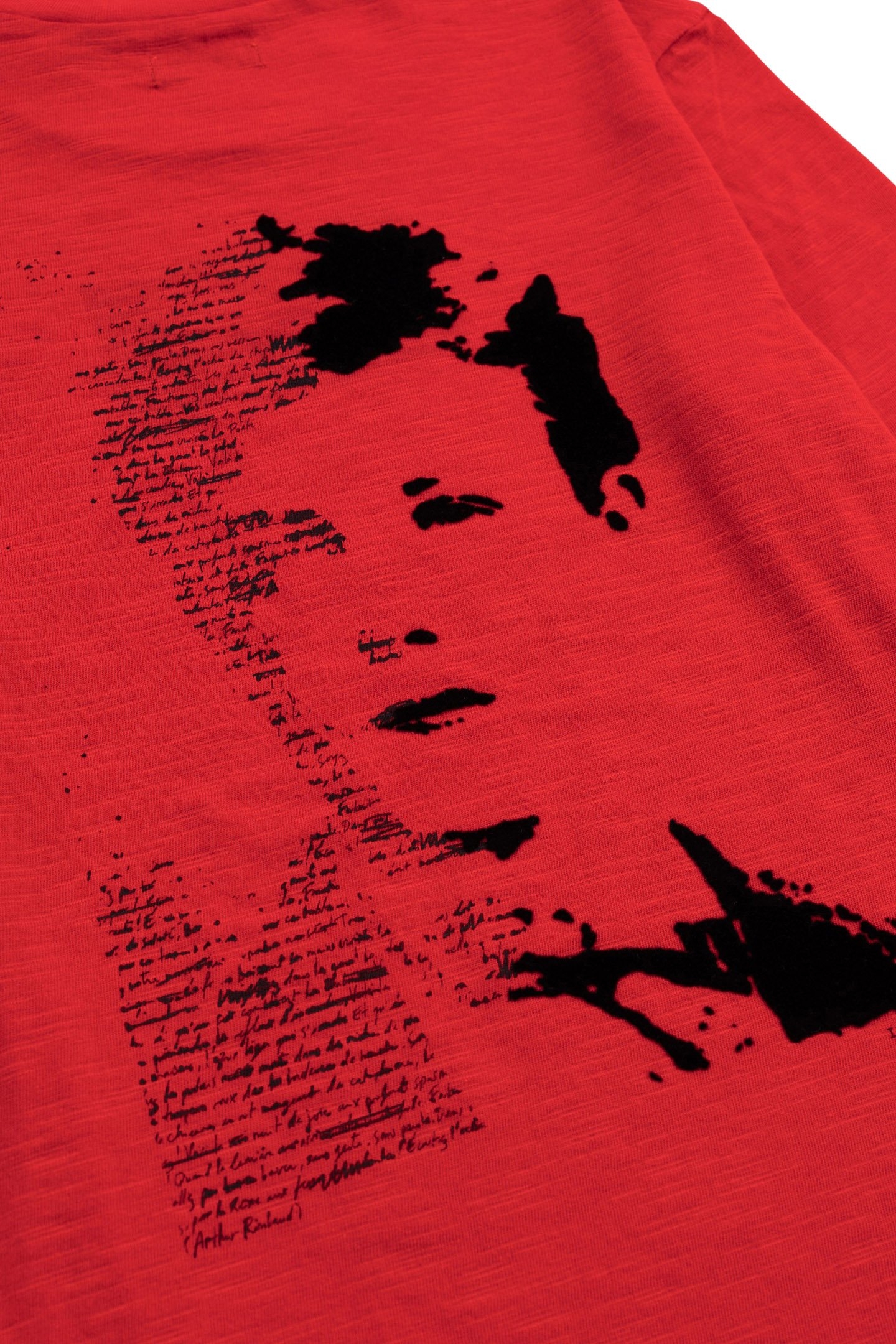 BOY'S RED ORGANIC COTTON T-SHIRT WITH EMBROIDERY AND FACE 4