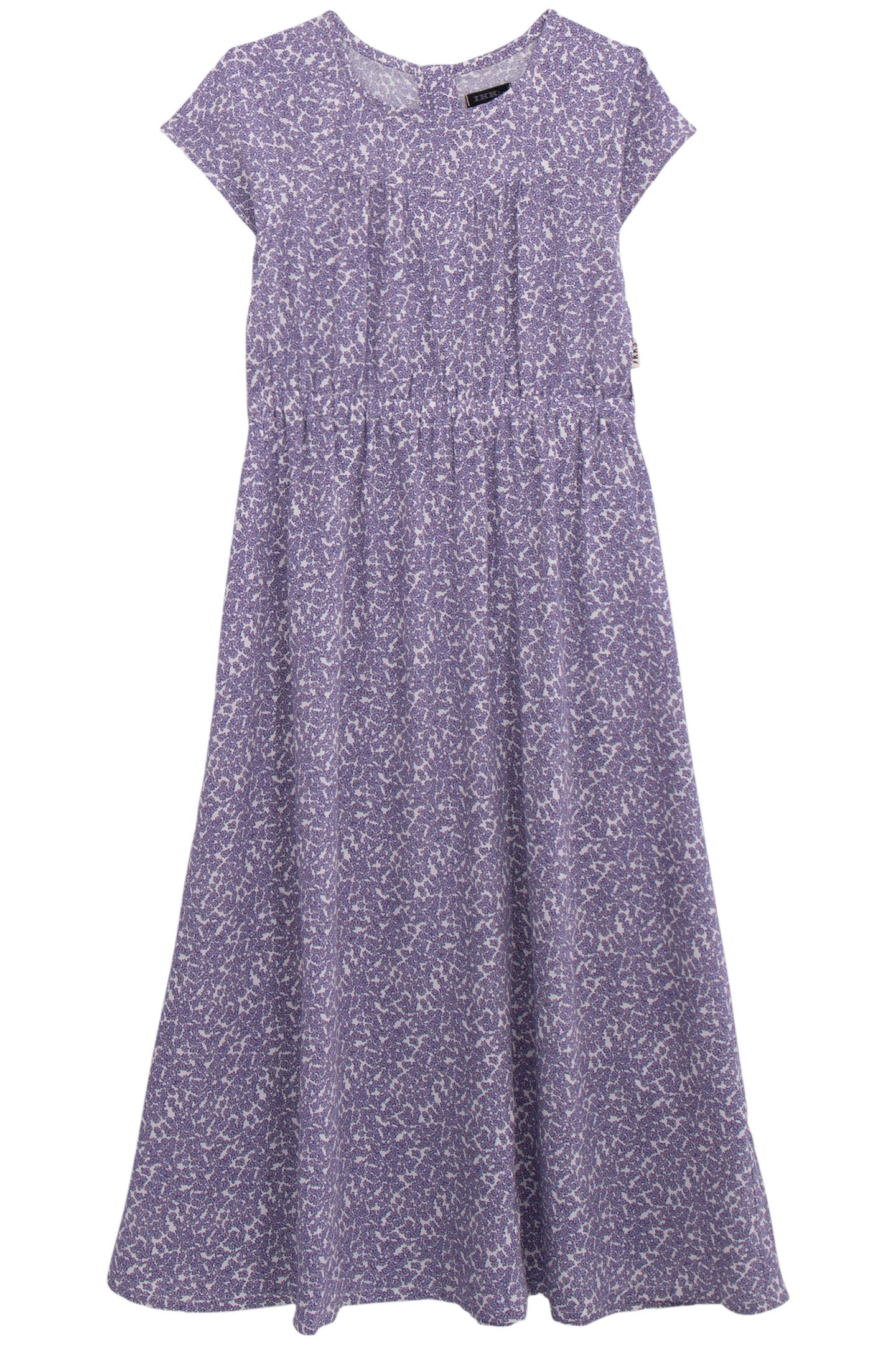 ECRU LONG DRESS LENZING™ ECOVERO™ MAUVE FLOWERS GIRL 1