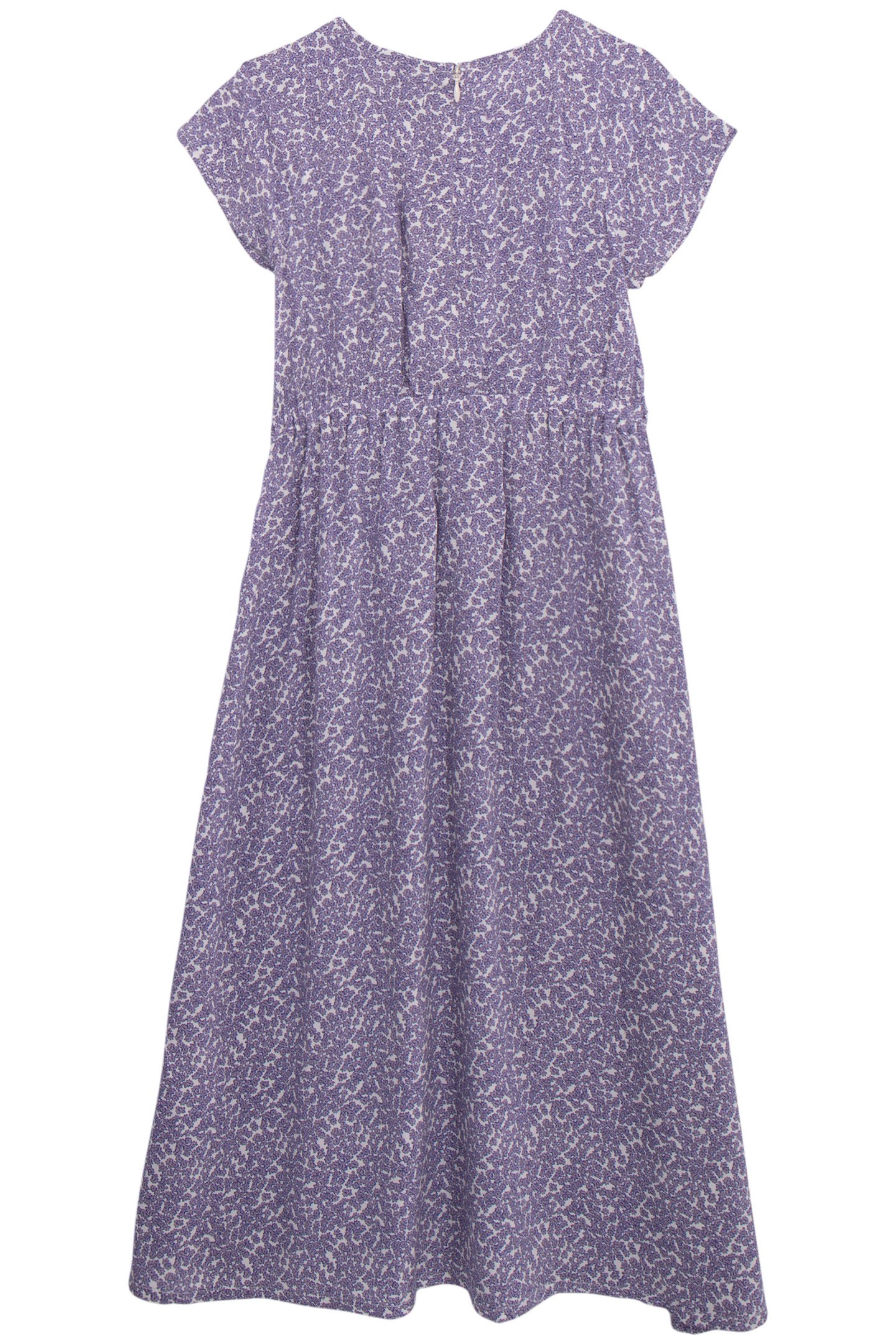 ECRU LONG DRESS LENZING™ ECOVERO™ MAUVE FLOWERS GIRL 2