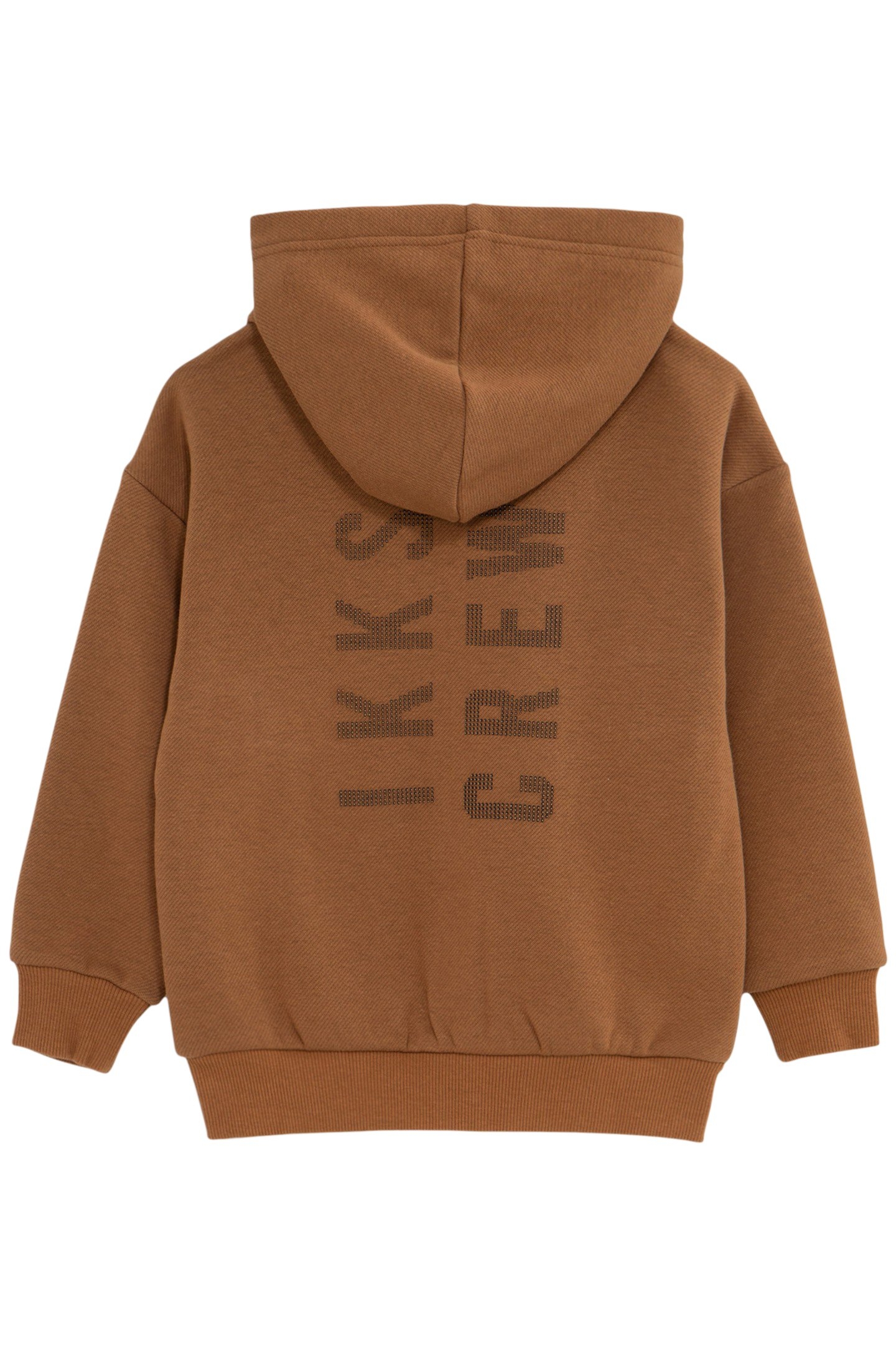CAMEL CARDIGAN WITH GUM MESSAGE AND BOY'S BACK PICOTS 2