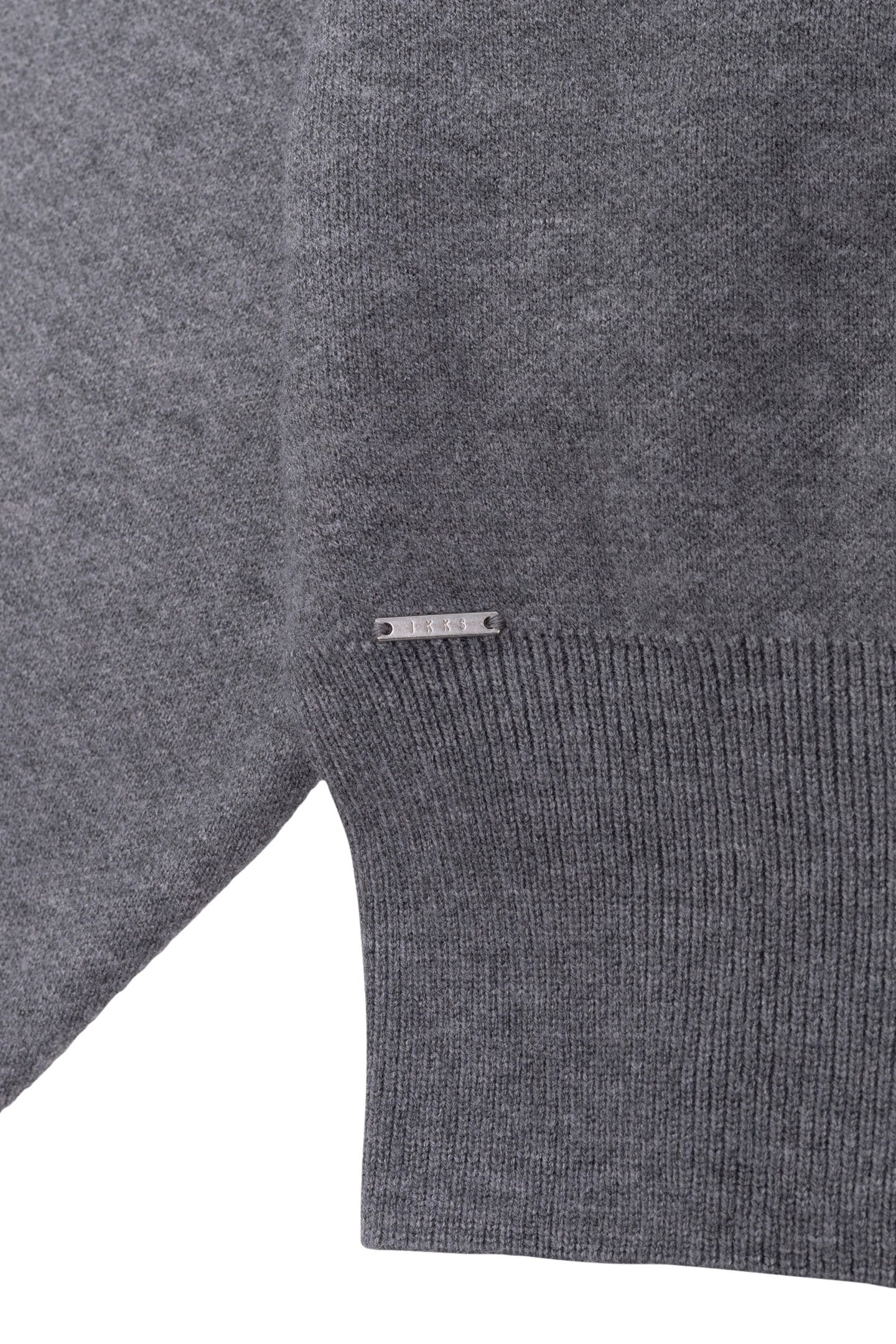 GIRL'S INTARSIA MESSAGE GREY KNITTED HOODIE 5