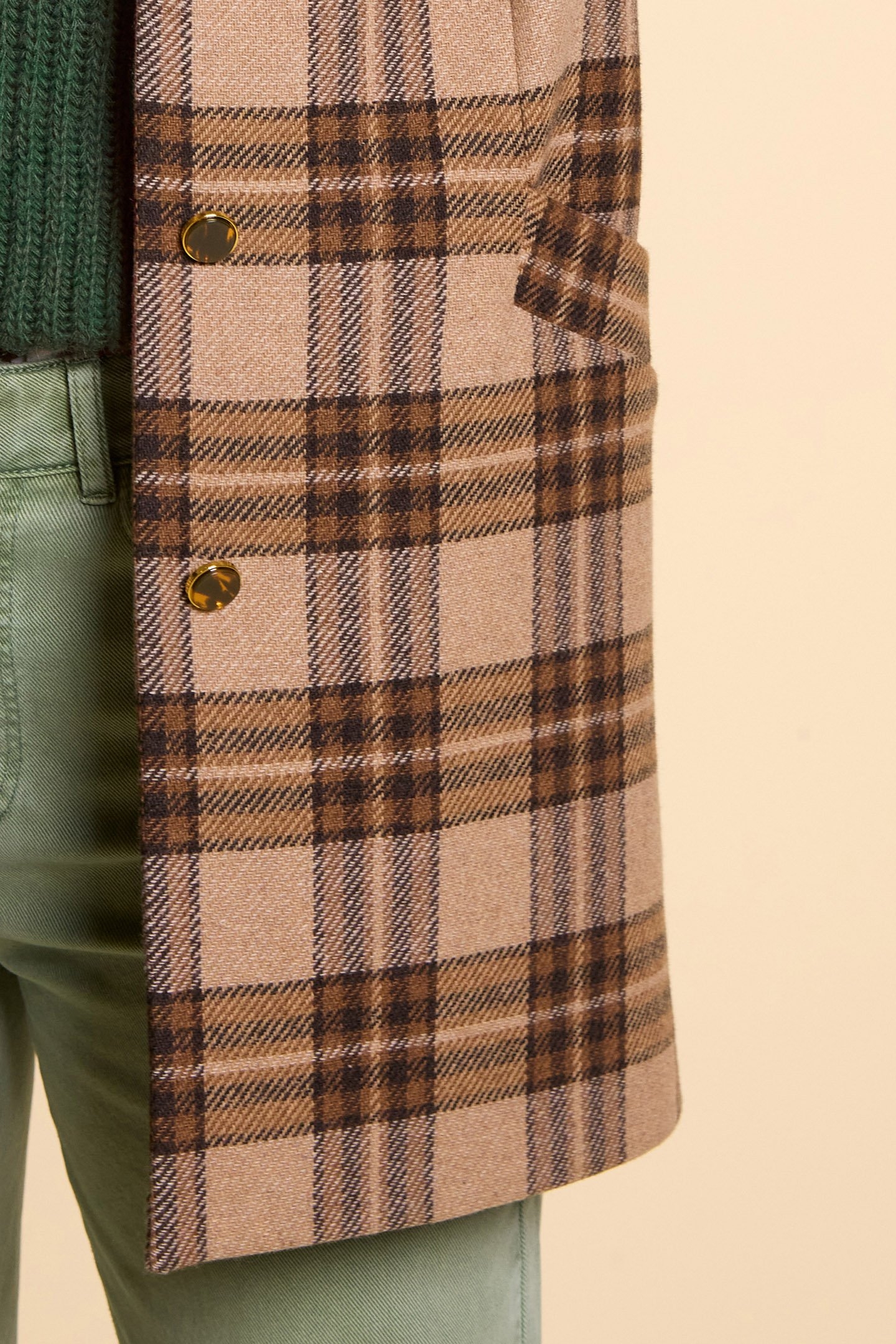 CAMEL CHECK COAT 5