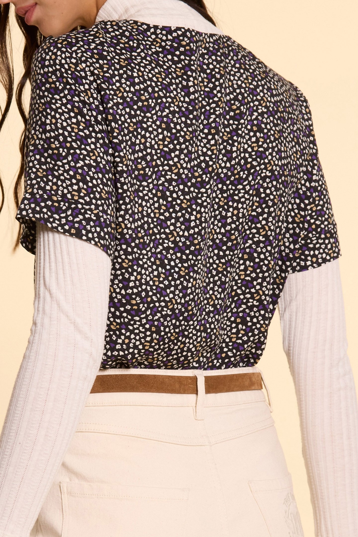 BLACK TOP WITH MICRO FLORAL-LEOPARD PRINT 2