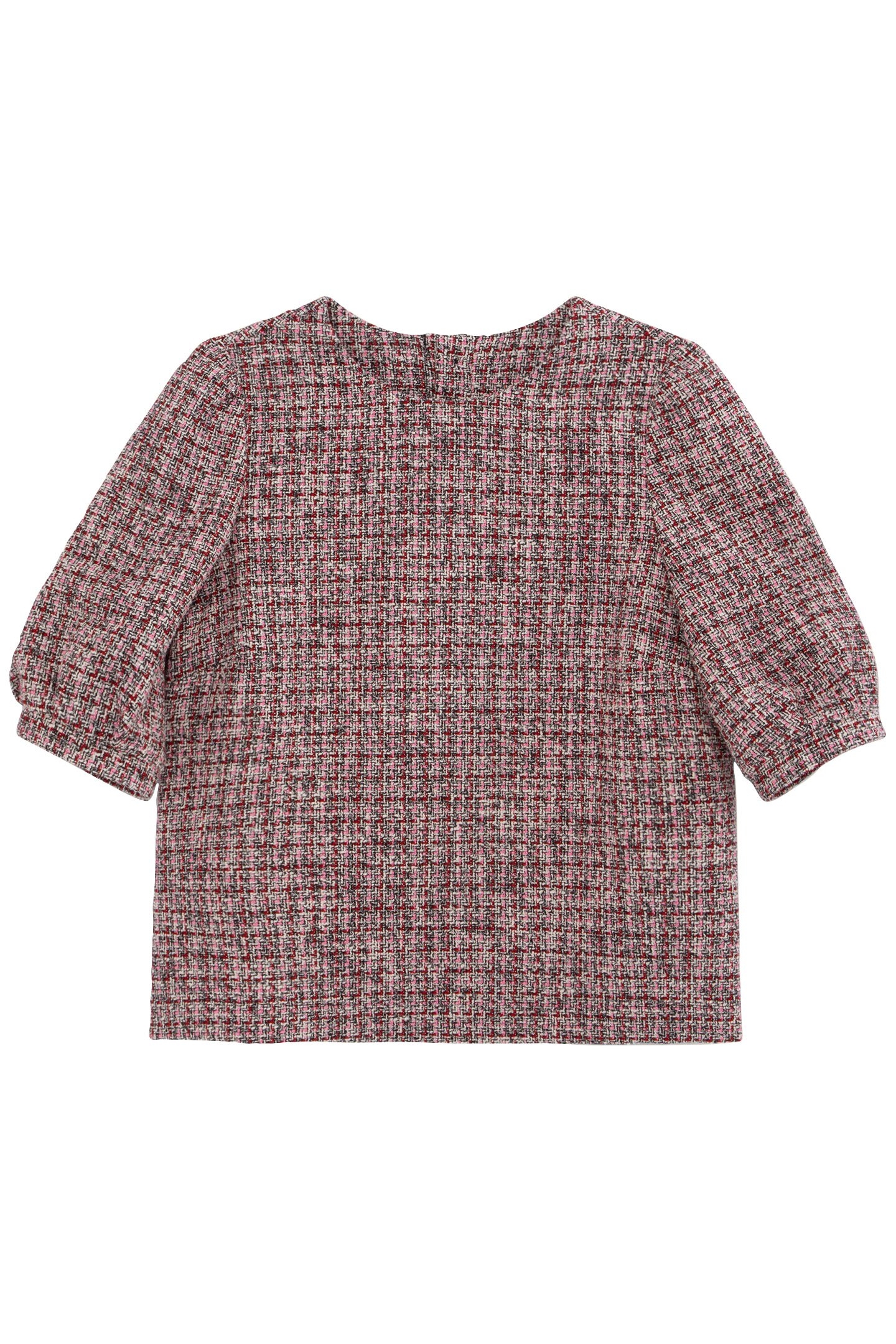 RED DECORATIVE TWEED-STYLE TOP 4