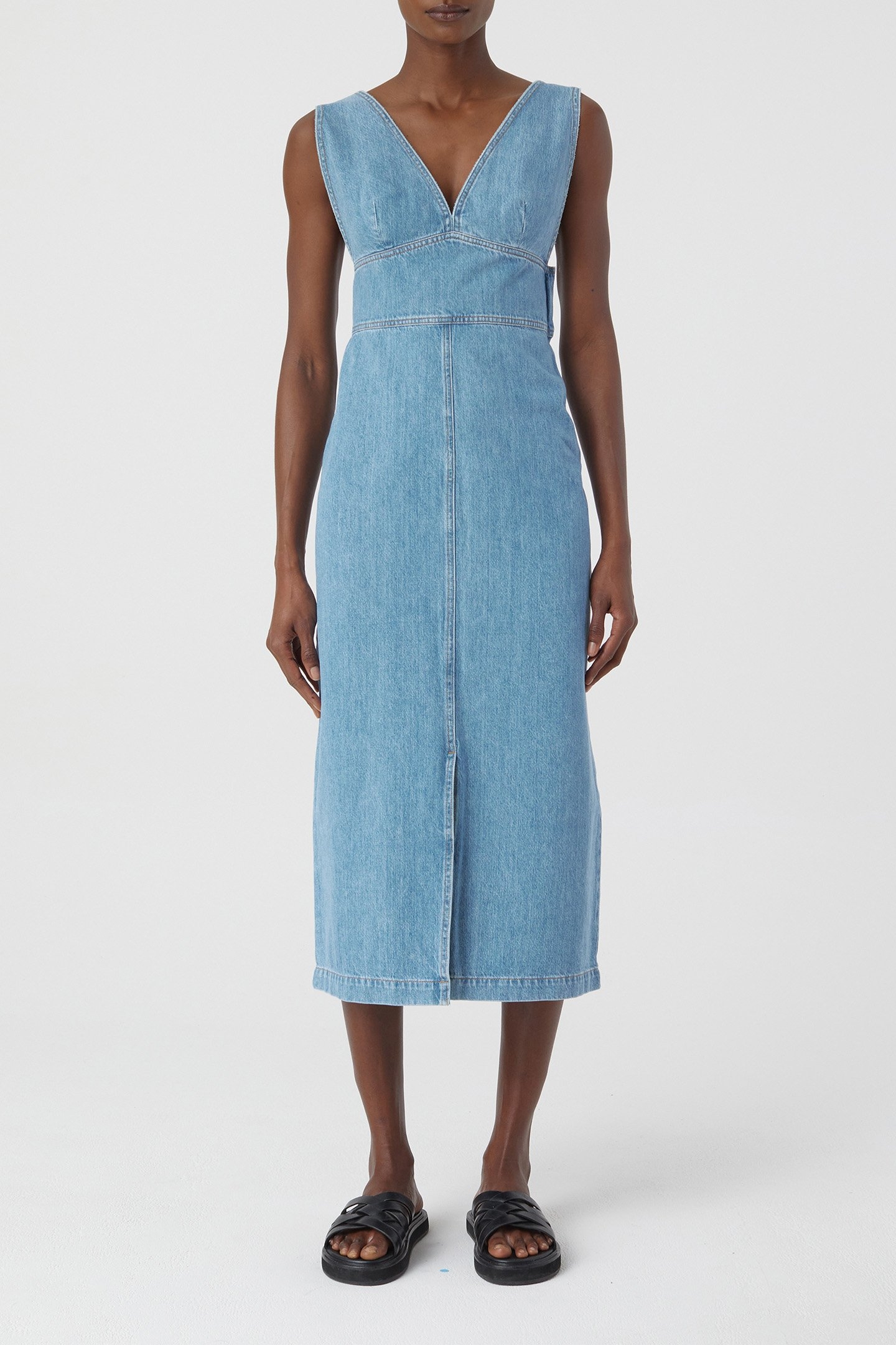 WAISTED DRESS DRESSES MID BLUE 1